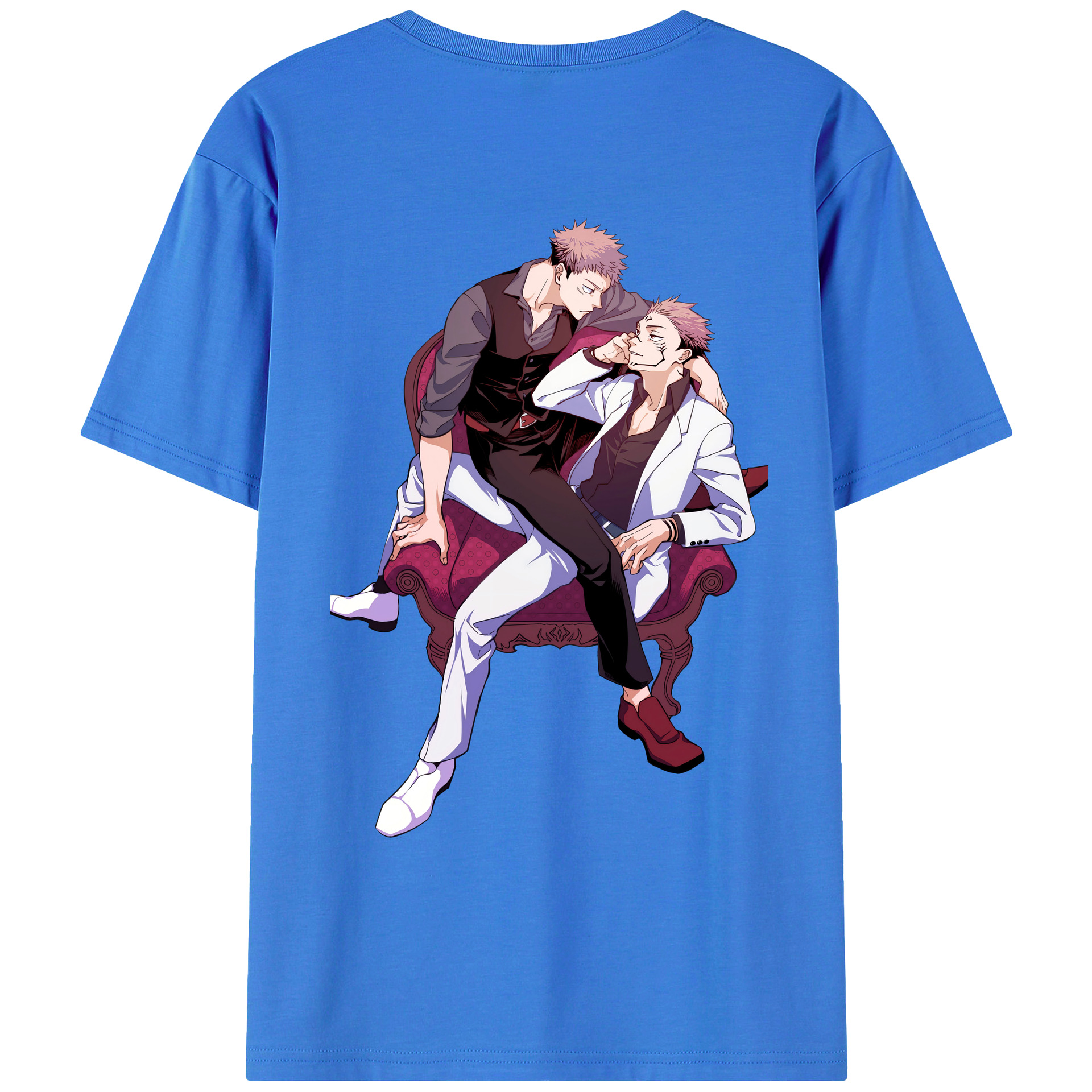 （画像用） 呪術廻戦 Jujutsu Kaisen 綿100％ メンズ半袖Tシャツ（バックプリント） 通気性