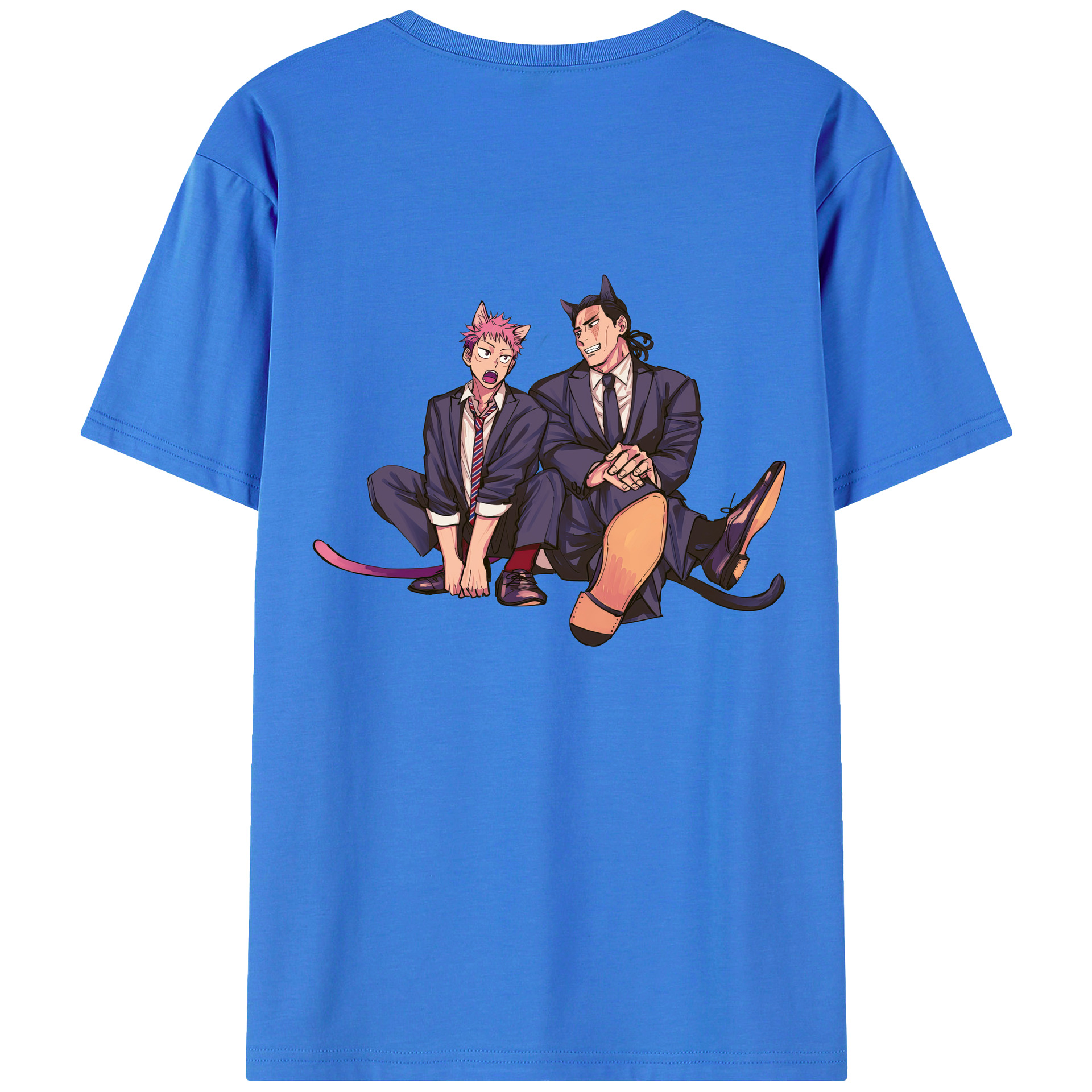 （画像用） 呪術廻戦 Jujutsu Kaisen 綿100％ メンズ半袖Tシャツ（バックプリント） 通気性