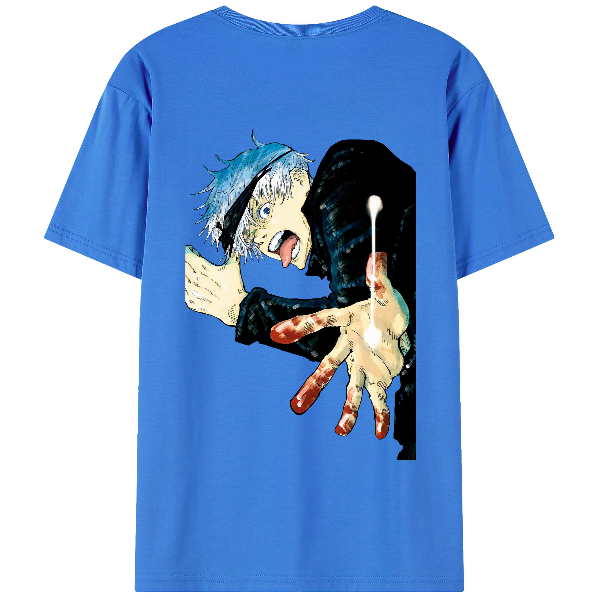 （画像用） 呪術廻戦 Jujutsu Kaisen 綿100％ メンズ半袖Tシャツ（バックプリント） 通気性