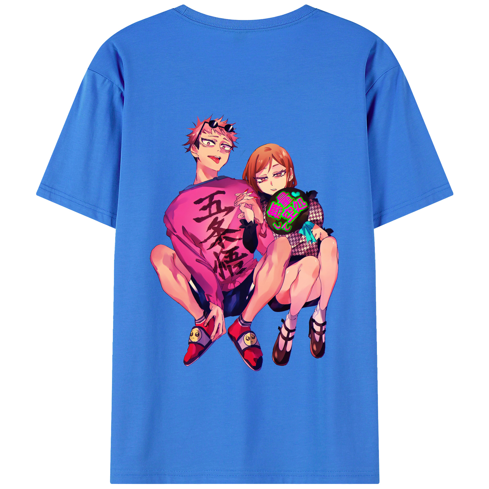 （画像用） 呪術廻戦 Jujutsu Kaisen 綿100％ メンズ半袖Tシャツ（バックプリント） 通気性