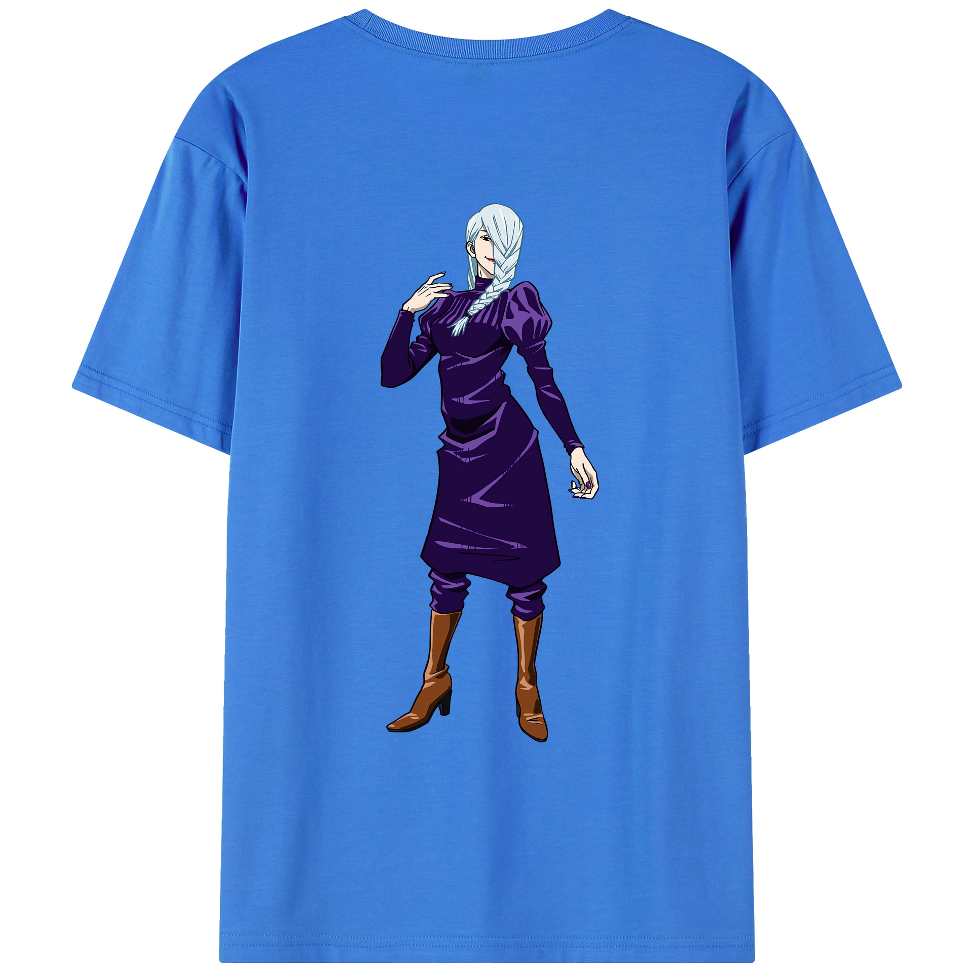 （画像用） 呪術廻戦 Jujutsu Kaisen 綿100％ メンズ半袖Tシャツ（バックプリント） 通気性