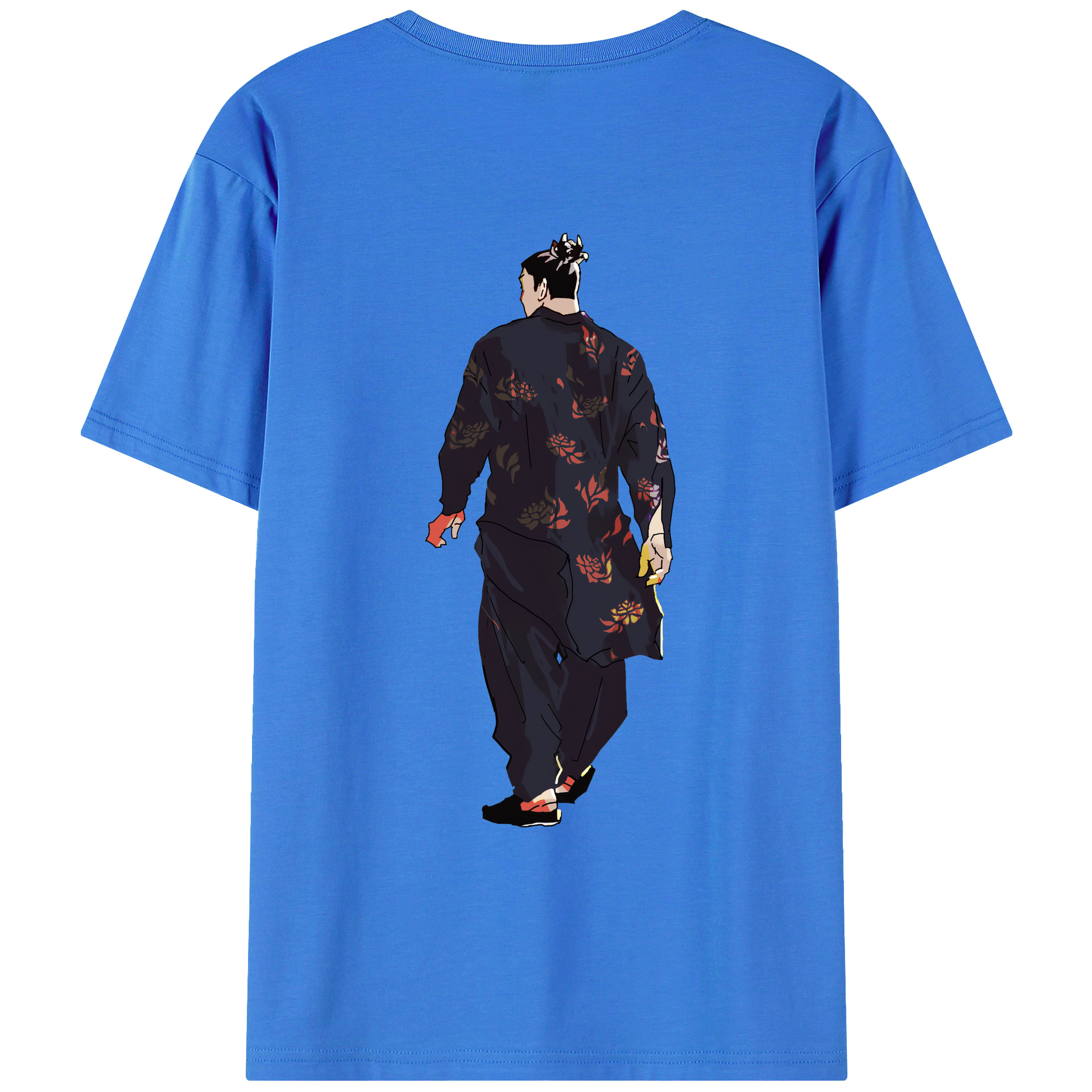 （画像用） 呪術廻戦 Jujutsu Kaisen 綿100％ メンズ半袖Tシャツ（バックプリント） 通気性