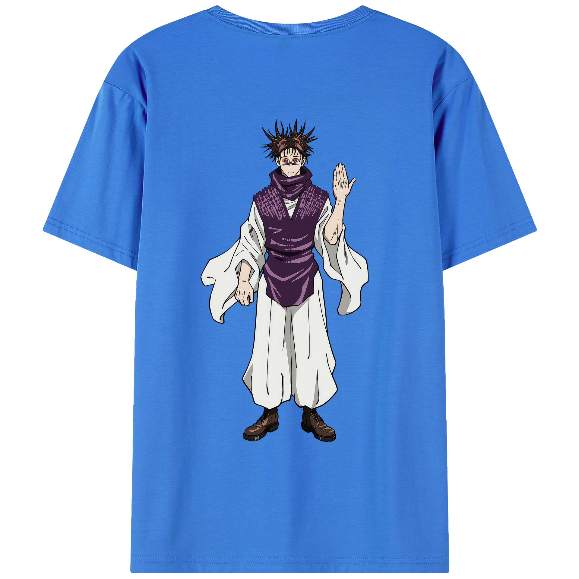 （画像用） 呪術廻戦 Jujutsu Kaisen 綿100％ メンズ半袖Tシャツ（バックプリント） 通気性