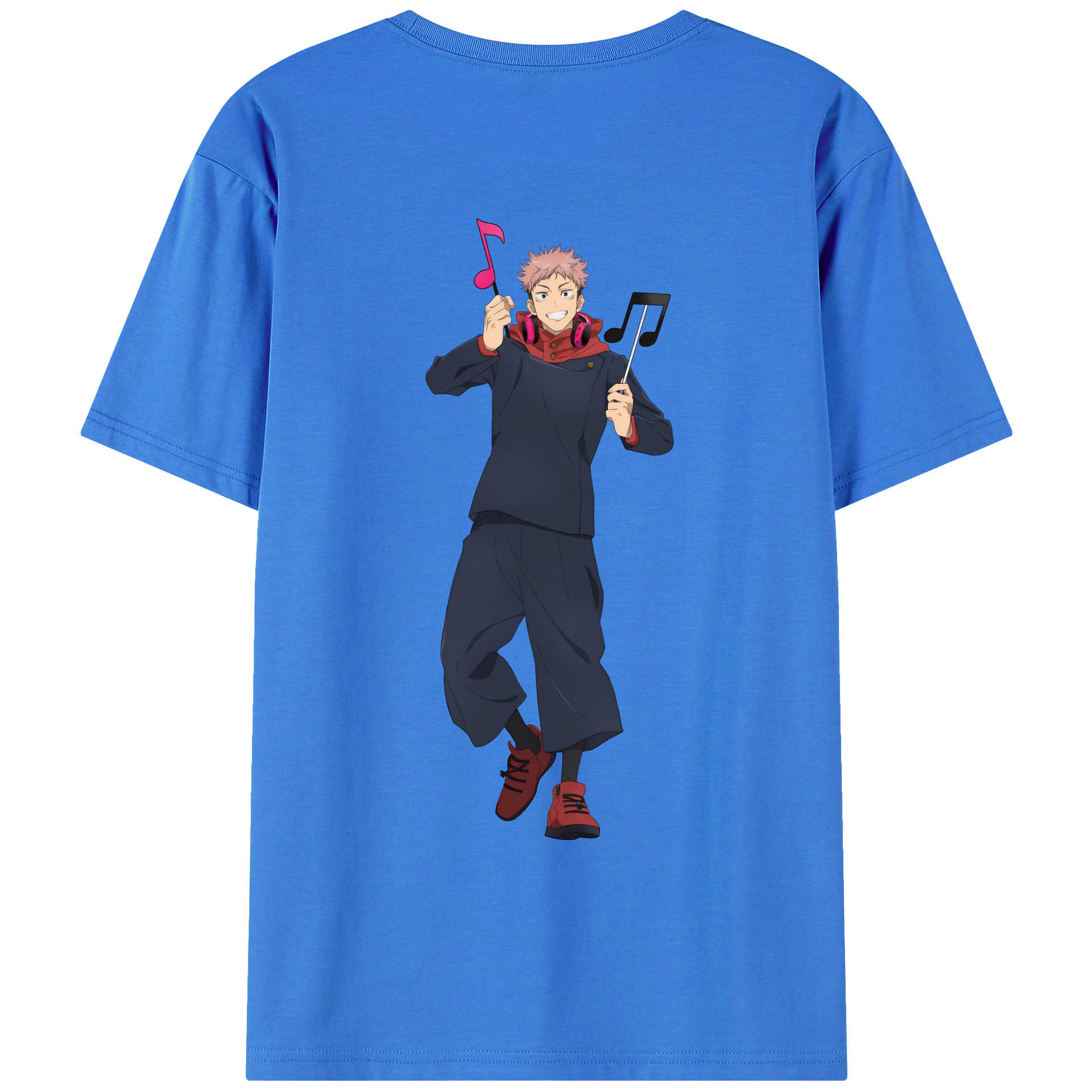 （画像用） 呪術廻戦 Jujutsu Kaisen 綿100％ メンズ半袖Tシャツ（バックプリント） 通気性