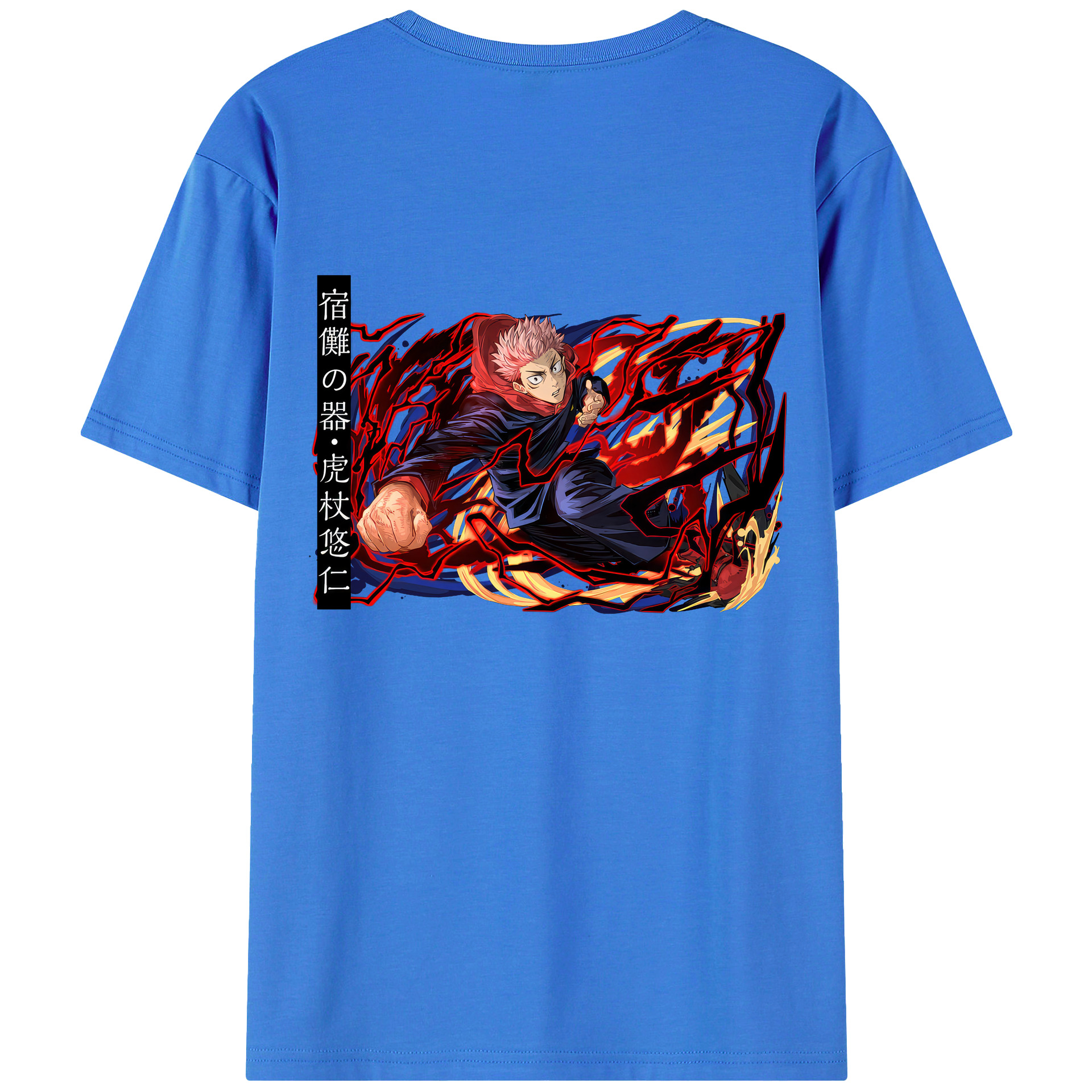 （画像用） 呪術廻戦 Jujutsu Kaisen 綿100％ メンズ半袖Tシャツ（バックプリント） 通気性