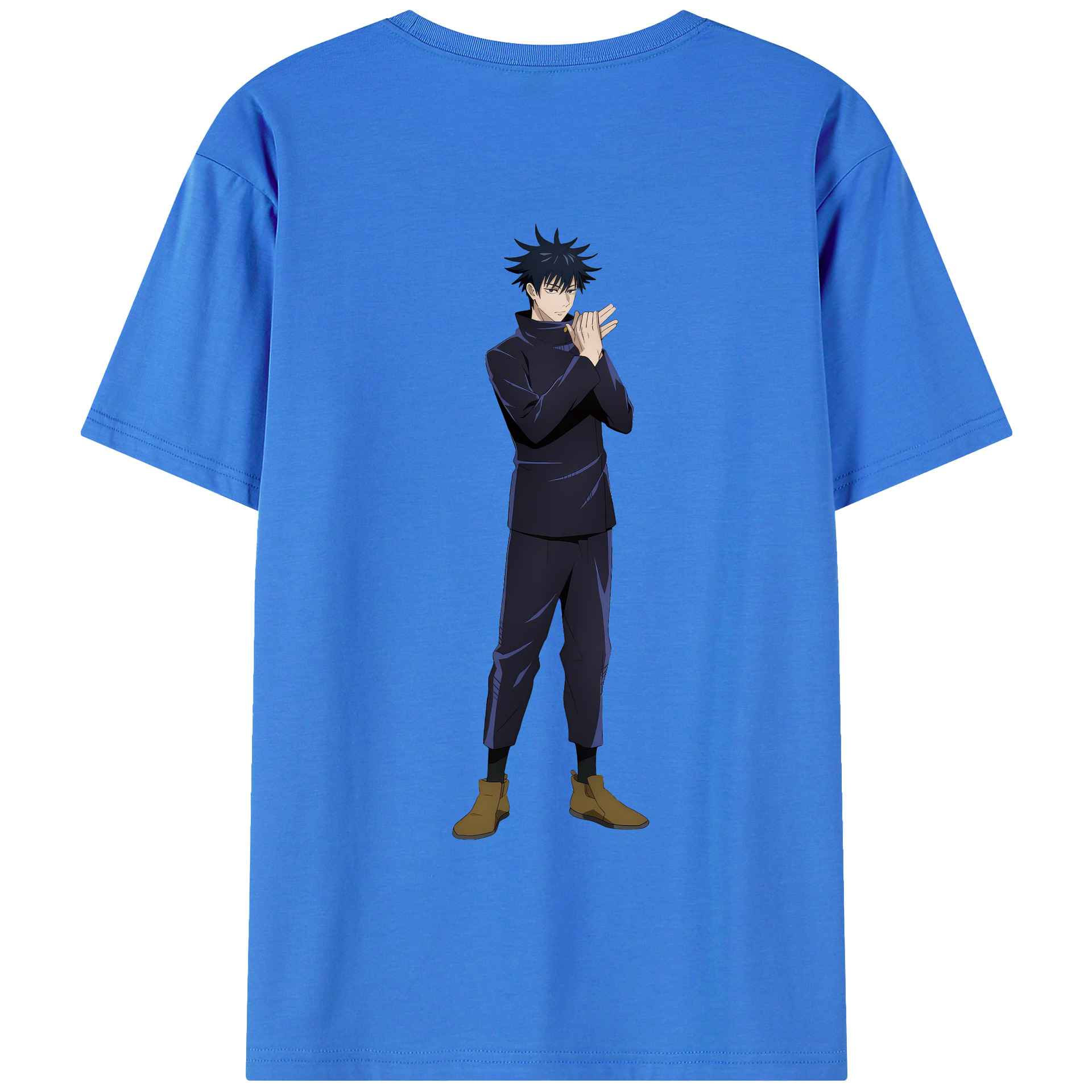 （画像用） 呪術廻戦 Jujutsu Kaisen 綿100％ メンズ半袖Tシャツ（バックプリント） 通気性