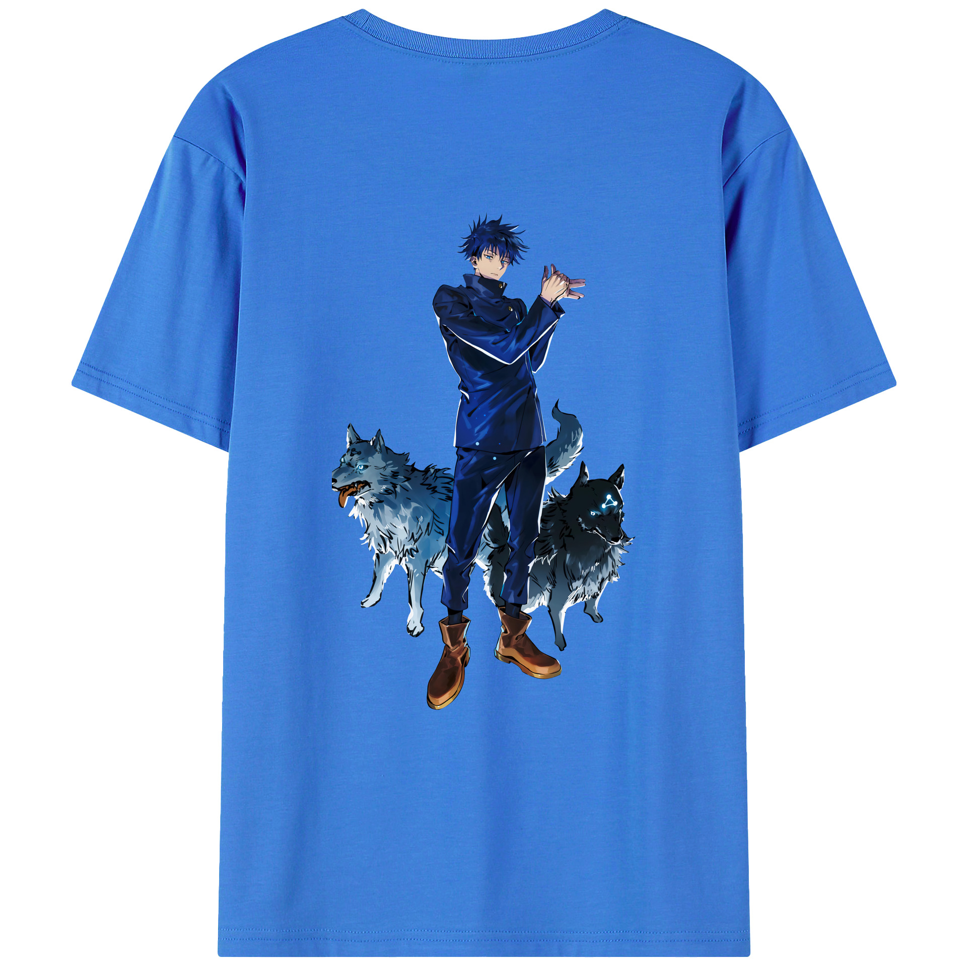 （画像用） 呪術廻戦 Jujutsu Kaisen 綿100％ メンズ半袖Tシャツ（バックプリント） 通気性