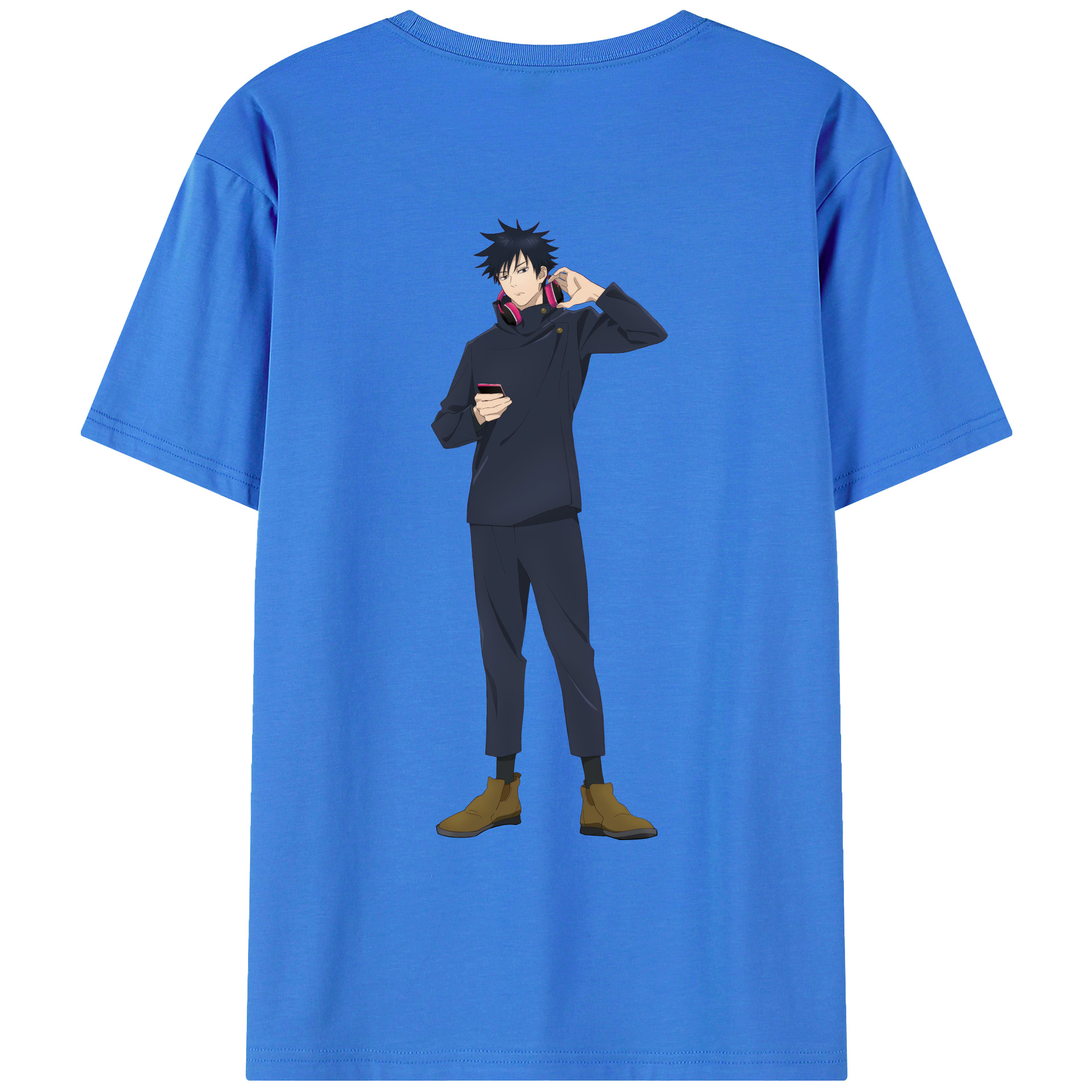 （画像用） 呪術廻戦 Jujutsu Kaisen 綿100％ メンズ半袖Tシャツ（バックプリント） 通気性