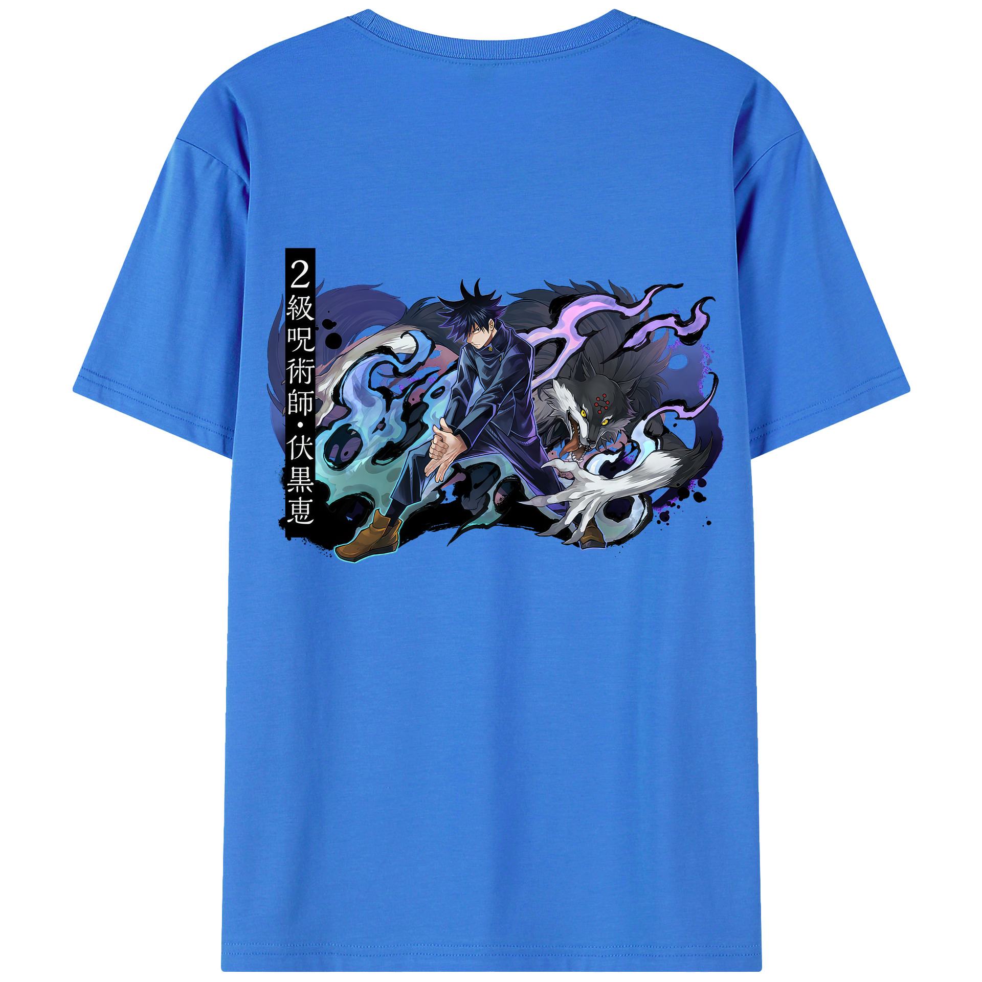 （画像用） 呪術廻戦 Jujutsu Kaisen 綿100％ メンズ半袖Tシャツ（バックプリント） 通気性