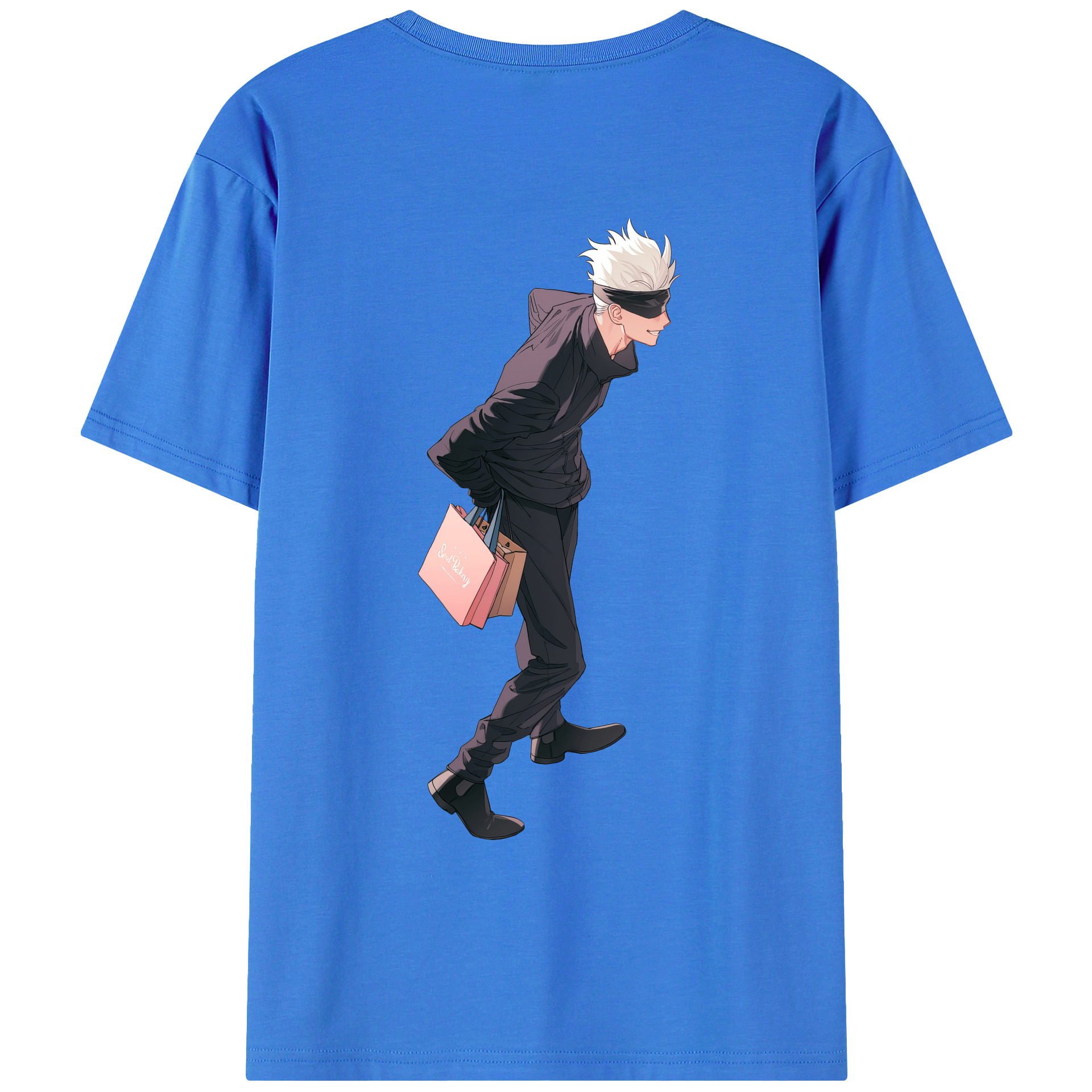 （画像用） 呪術廻戦 Jujutsu Kaisen 綿100％ メンズ半袖Tシャツ（バックプリント） 通気性