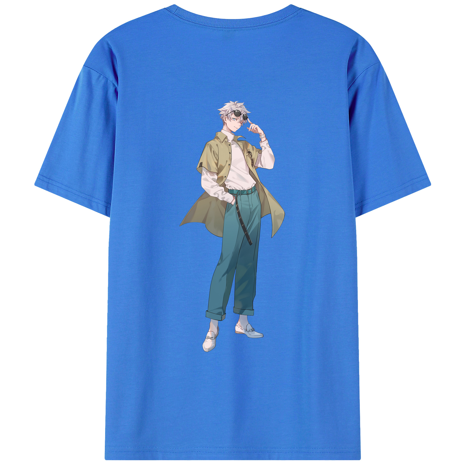 （画像用） 呪術廻戦 Jujutsu Kaisen 綿100％ メンズ半袖Tシャツ（バックプリント） 通気性