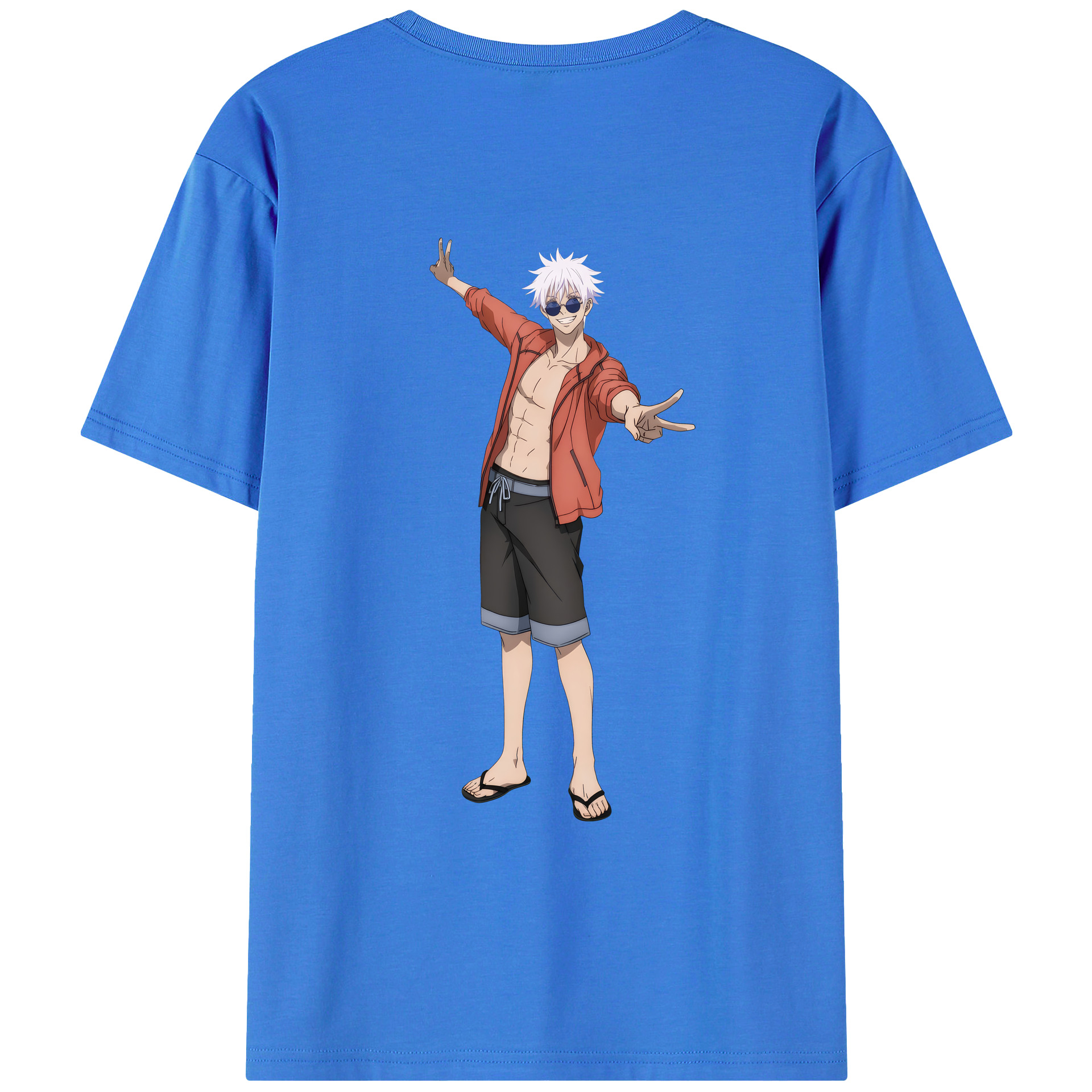 （画像用） 呪術廻戦 Jujutsu Kaisen 綿100％ メンズ半袖Tシャツ（バックプリント） 通気性