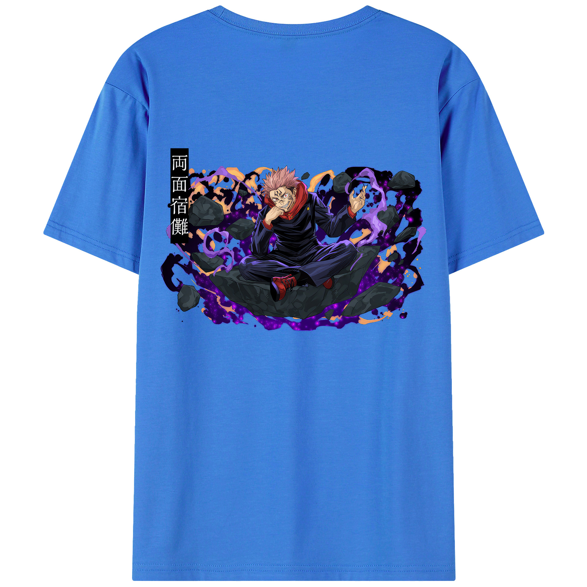 （画像用） 呪術廻戦 Jujutsu Kaisen 綿100％ メンズ半袖Tシャツ（バックプリント） 通気性