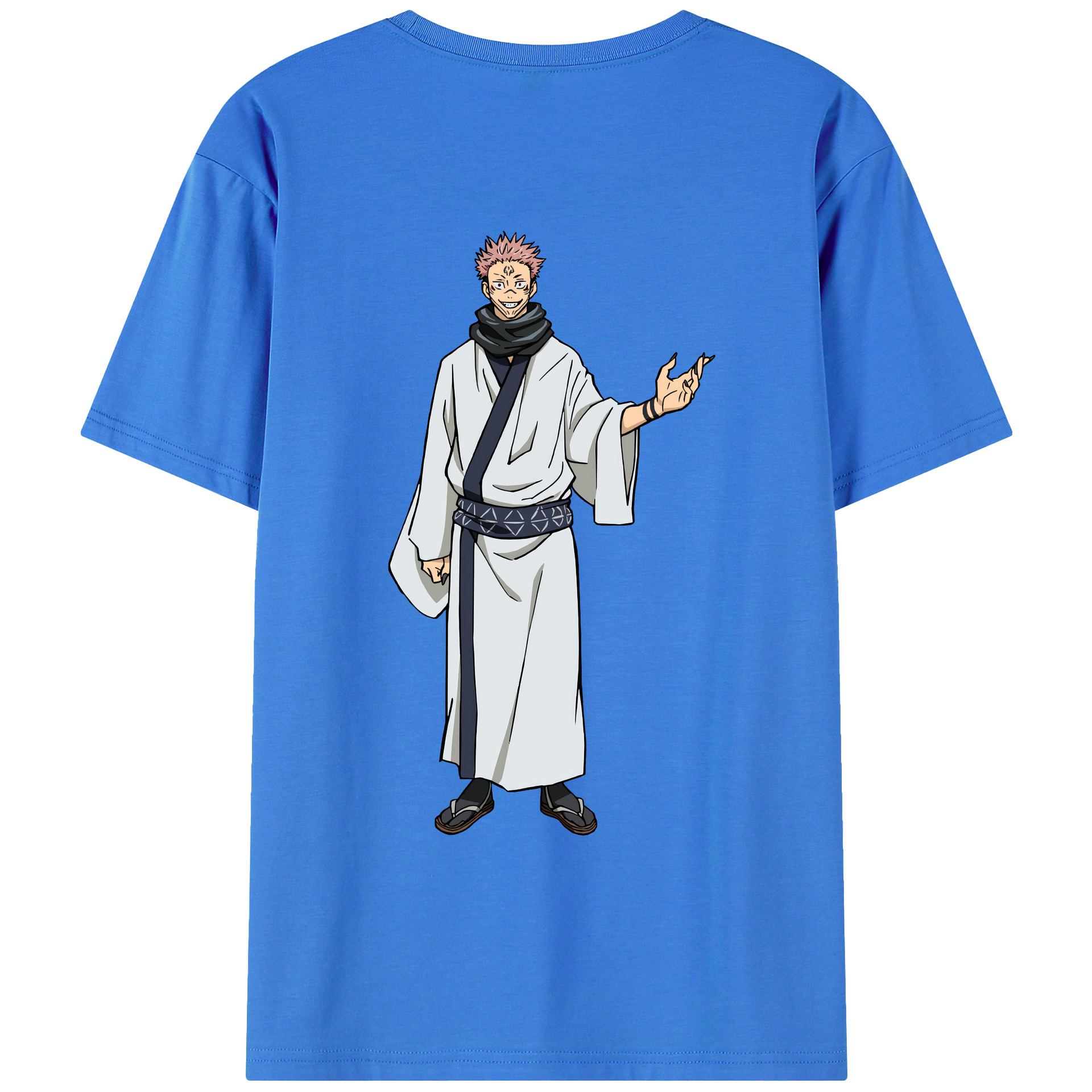 （画像用） 呪術廻戦 Jujutsu Kaisen 綿100％ メンズ半袖Tシャツ（バックプリント） 通気性