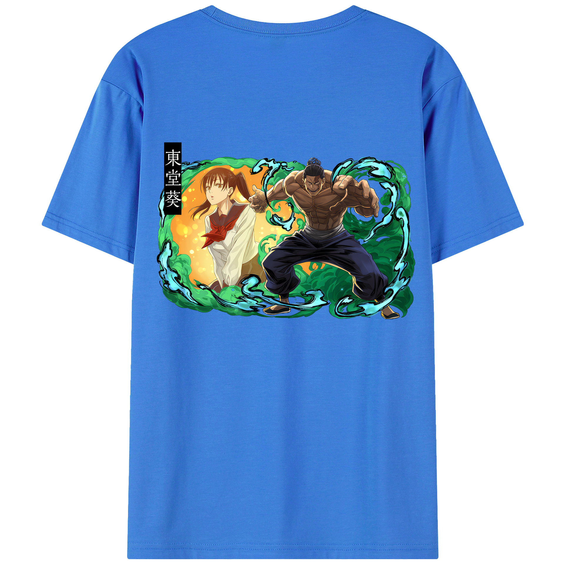 （画像用） 呪術廻戦 Jujutsu Kaisen 綿100％ メンズ半袖Tシャツ（バックプリント） 通気性