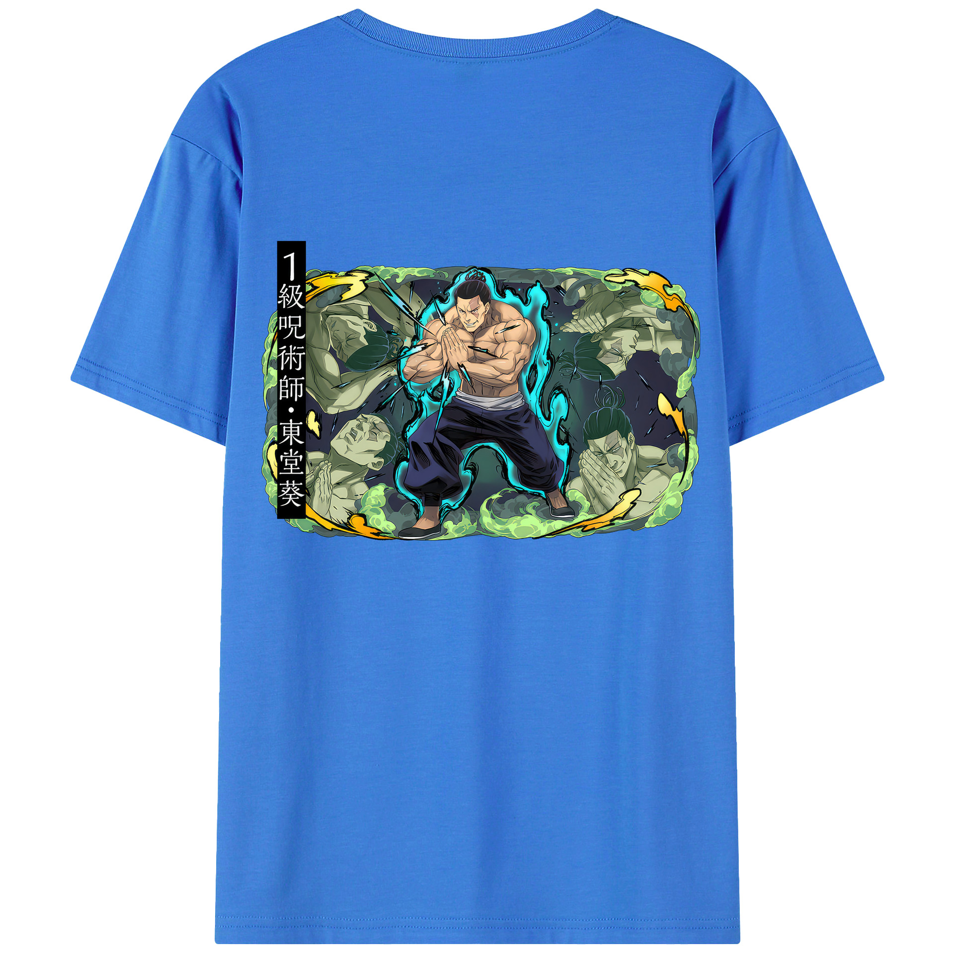（画像用） 呪術廻戦 Jujutsu Kaisen 綿100％ メンズ半袖Tシャツ（バックプリント） 通気性