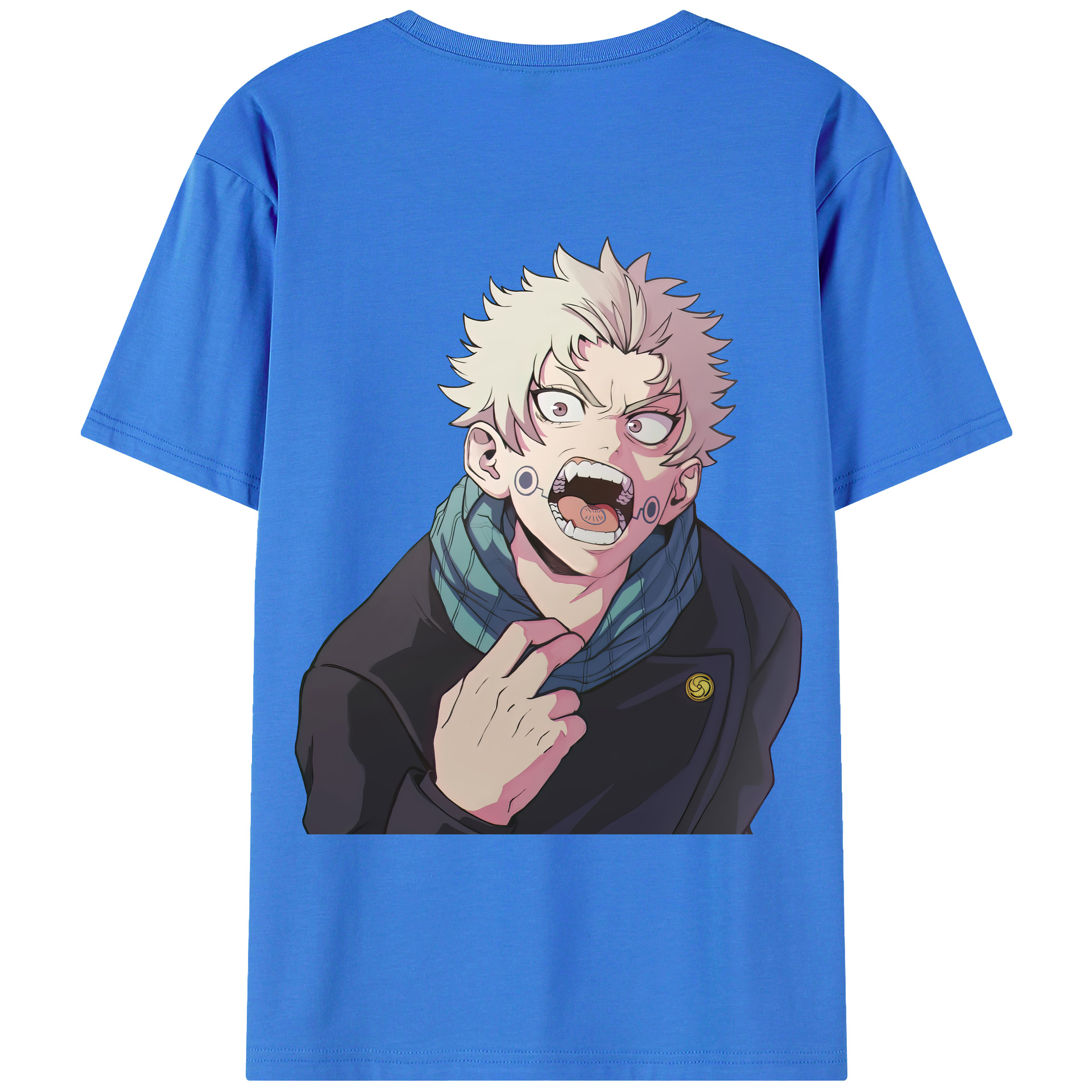 （画像用） 呪術廻戦 Jujutsu Kaisen 綿100％ メンズ半袖Tシャツ（バックプリント） 通気性