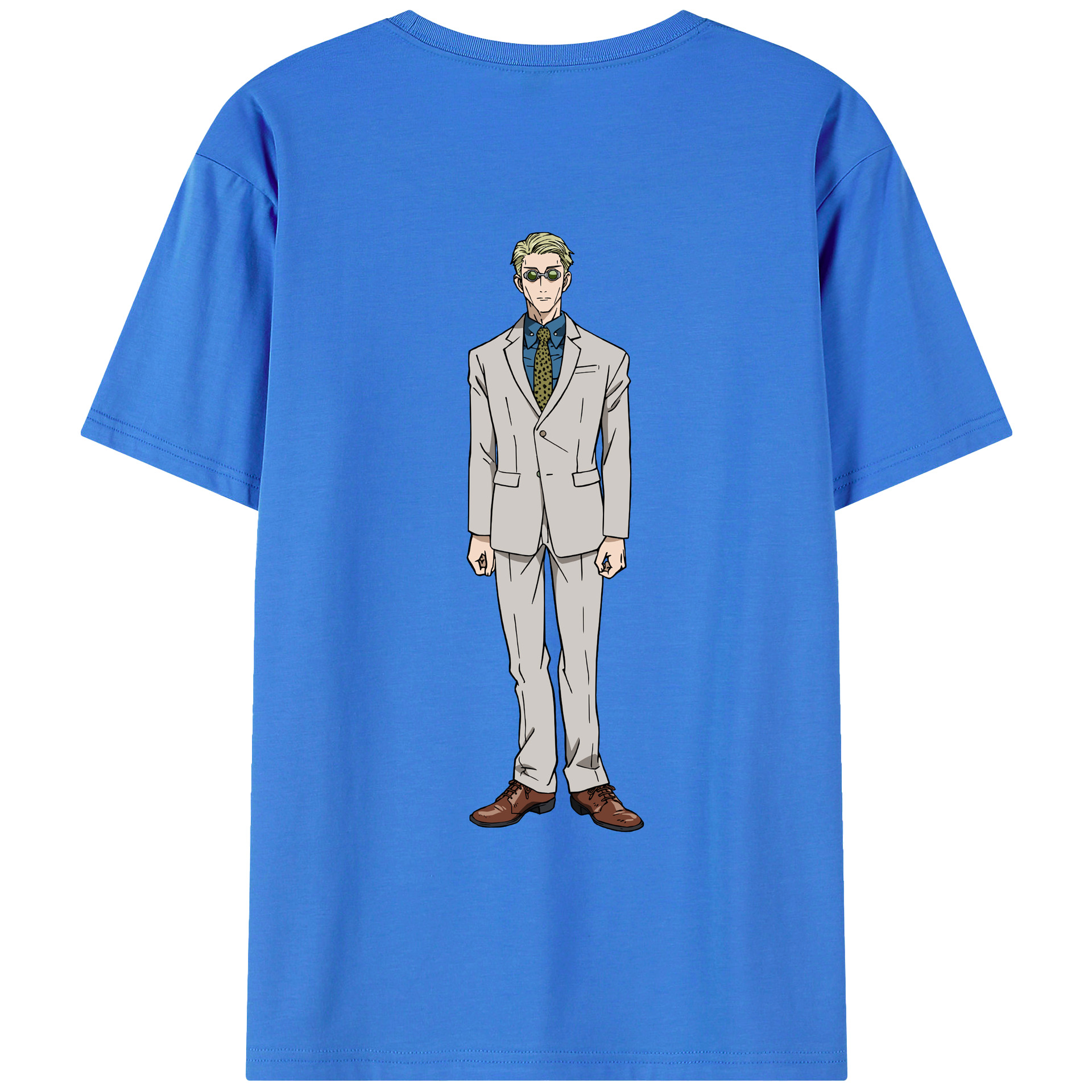 （画像用） 呪術廻戦 Jujutsu Kaisen 綿100％ メンズ半袖Tシャツ（バックプリント） 通気性