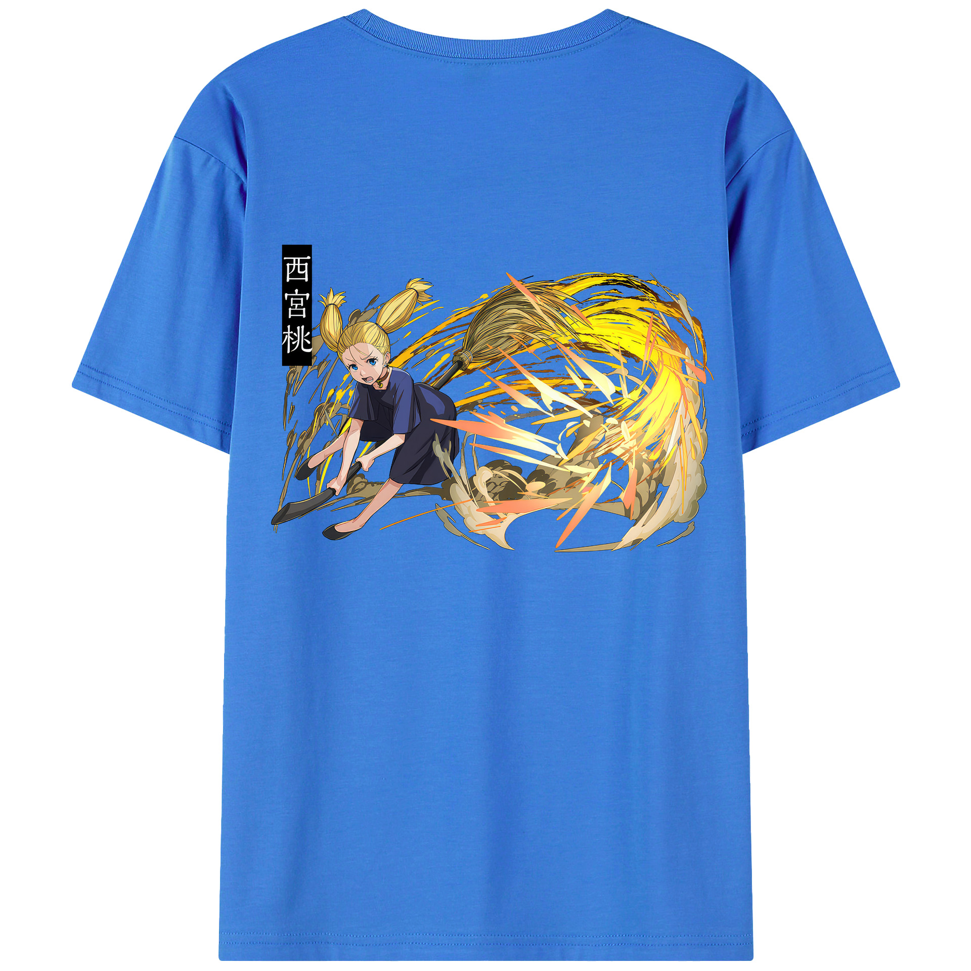 （画像用） 呪術廻戦 Jujutsu Kaisen 綿100％ メンズ半袖Tシャツ（バックプリント） 通気性