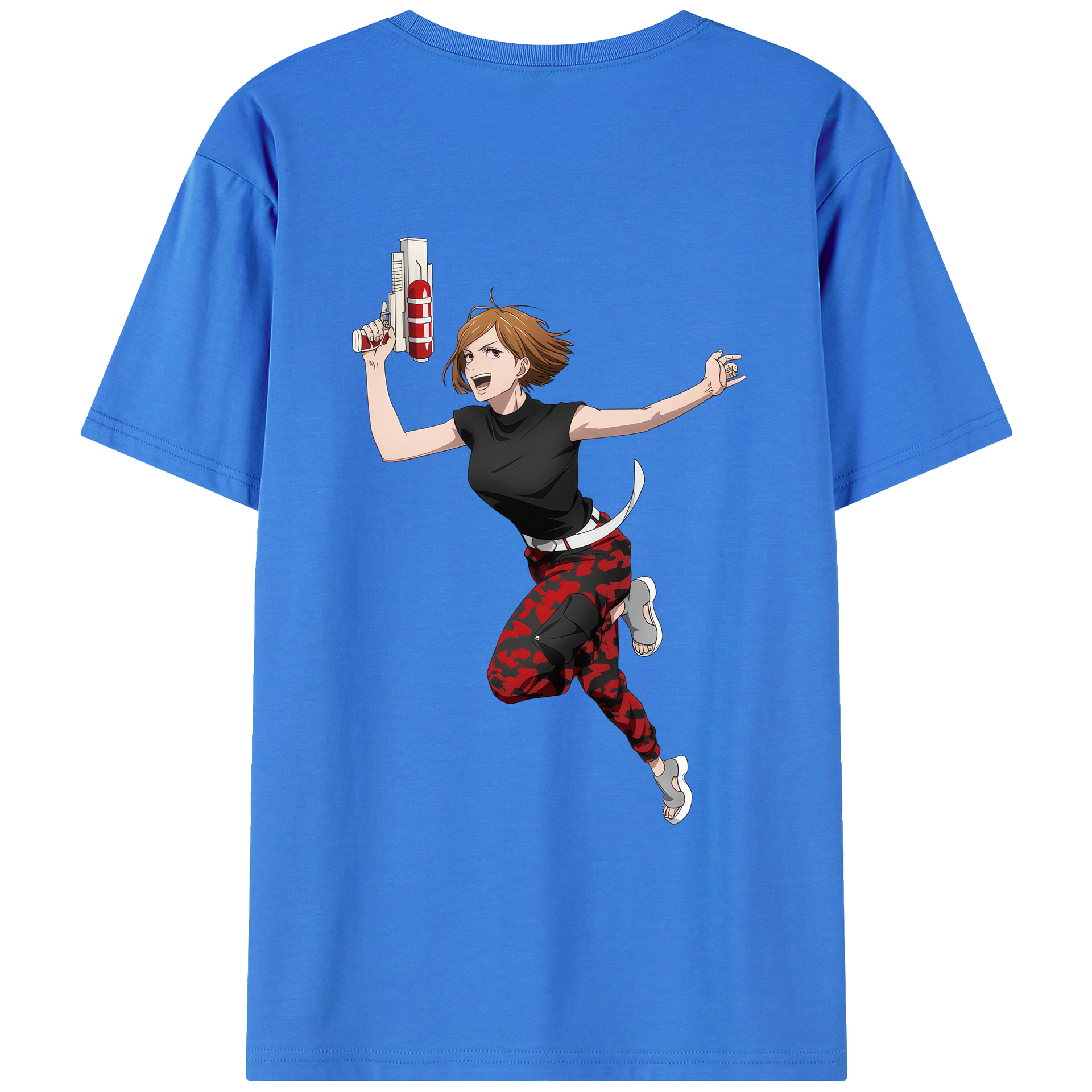 （画像用） 呪術廻戦 Jujutsu Kaisen 綿100％ メンズ半袖Tシャツ（バックプリント） 通気性