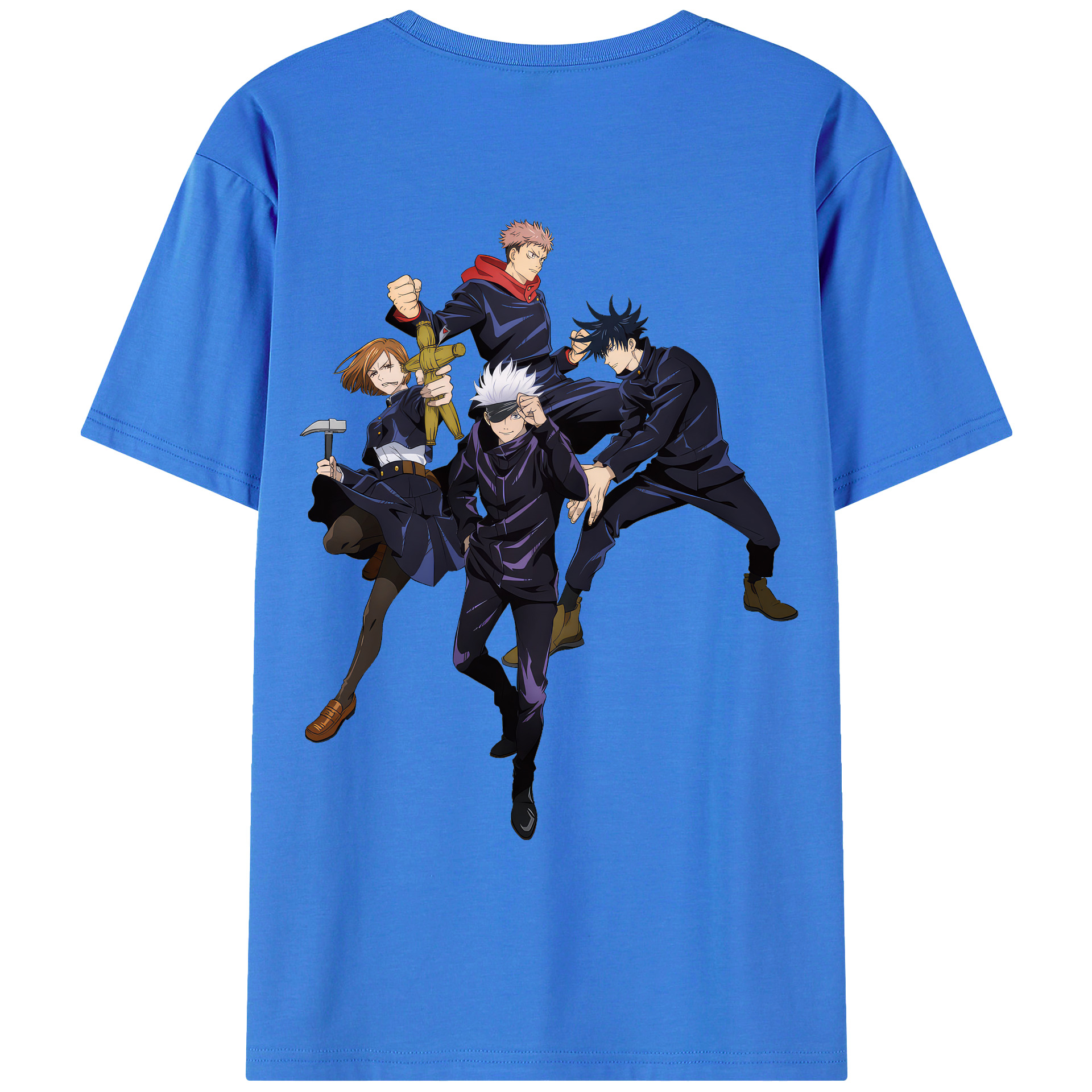 （画像用） 呪術廻戦 Jujutsu Kaisen 綿100％ メンズ半袖Tシャツ（バックプリント） 通気性