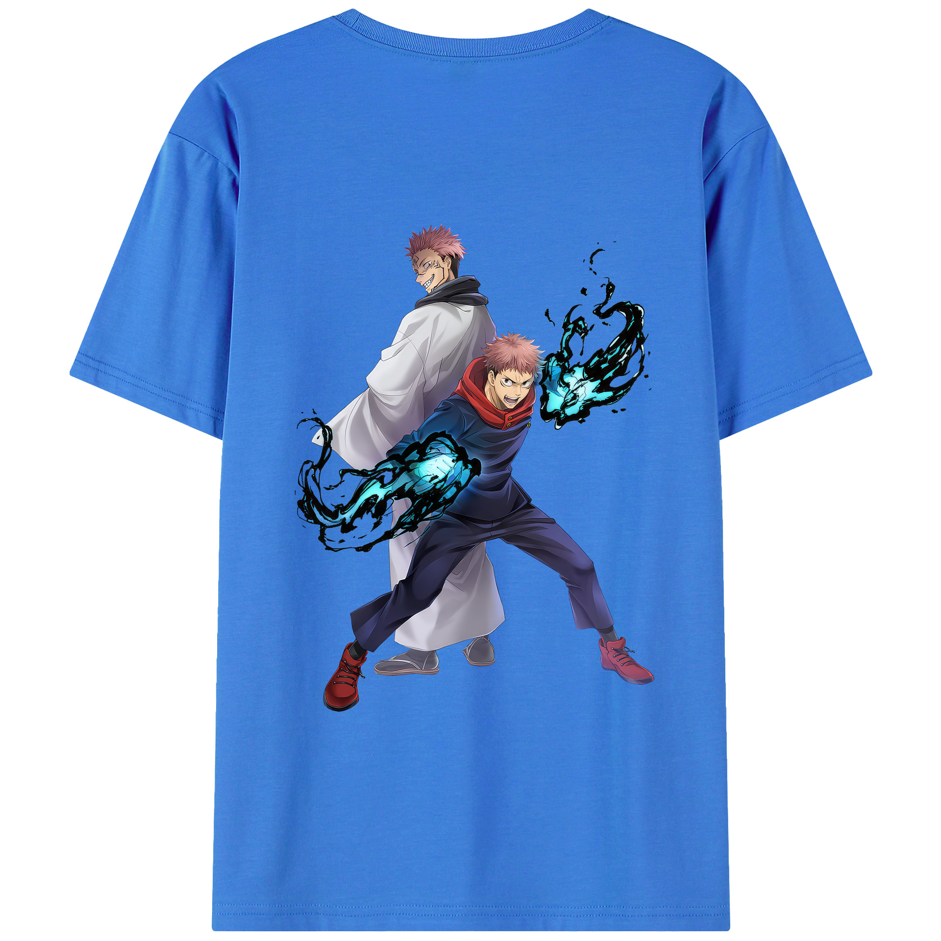 （画像用） 呪術廻戦 Jujutsu Kaisen 綿100％ メンズ半袖Tシャツ（バックプリント） 通気性