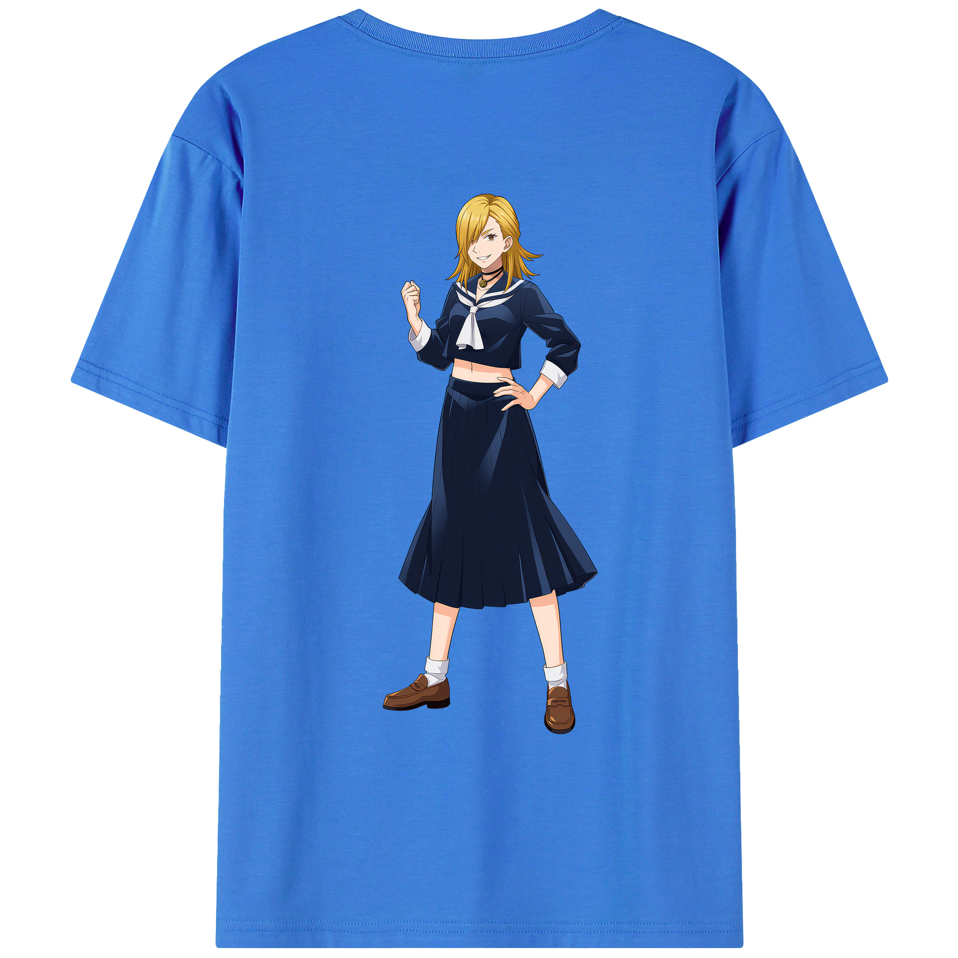 （画像用） 呪術廻戦 Jujutsu Kaisen 綿100％ メンズ半袖Tシャツ（バックプリント） 通気性