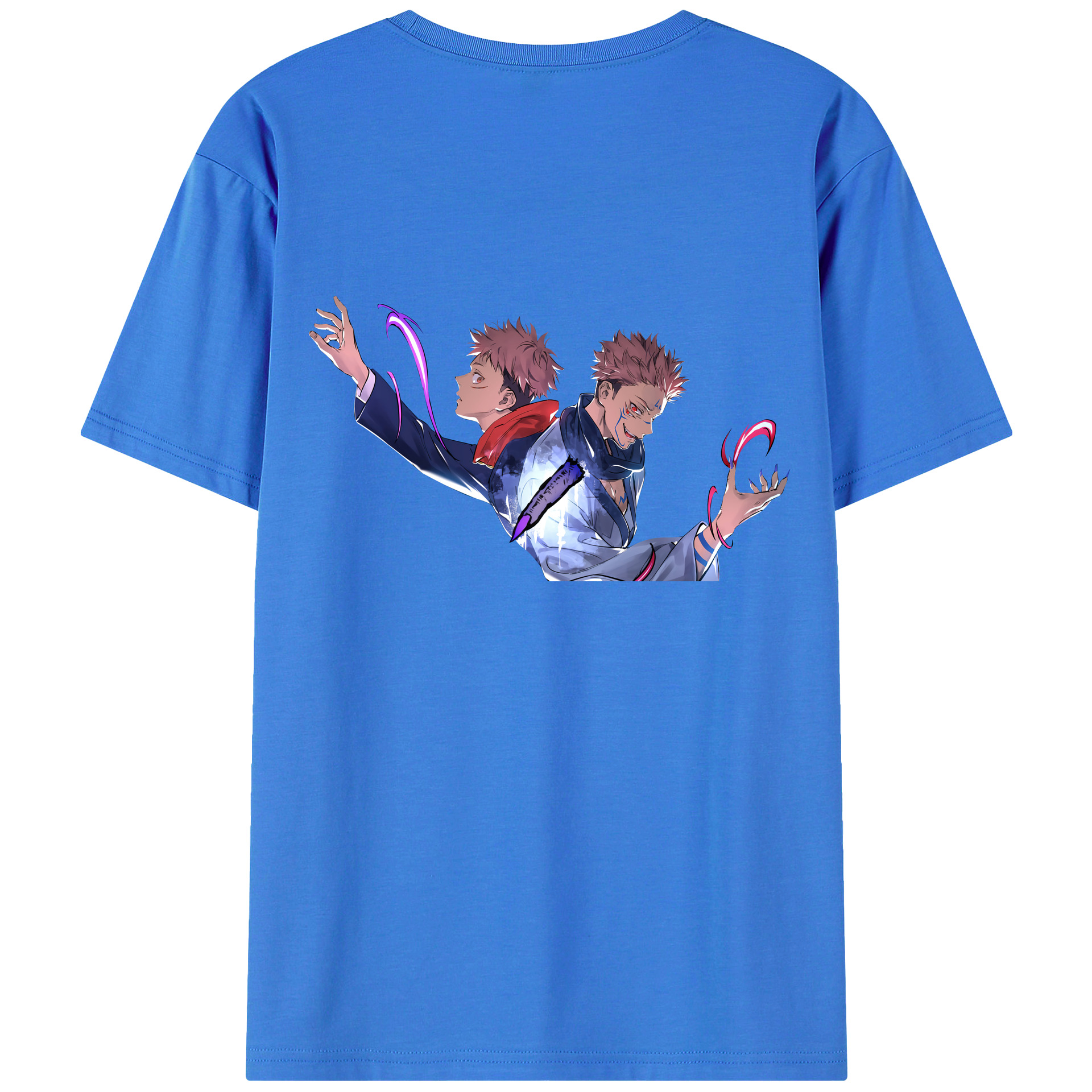 （画像用） 呪術廻戦 Jujutsu Kaisen 綿100％ メンズ半袖Tシャツ（バックプリント） 通気性