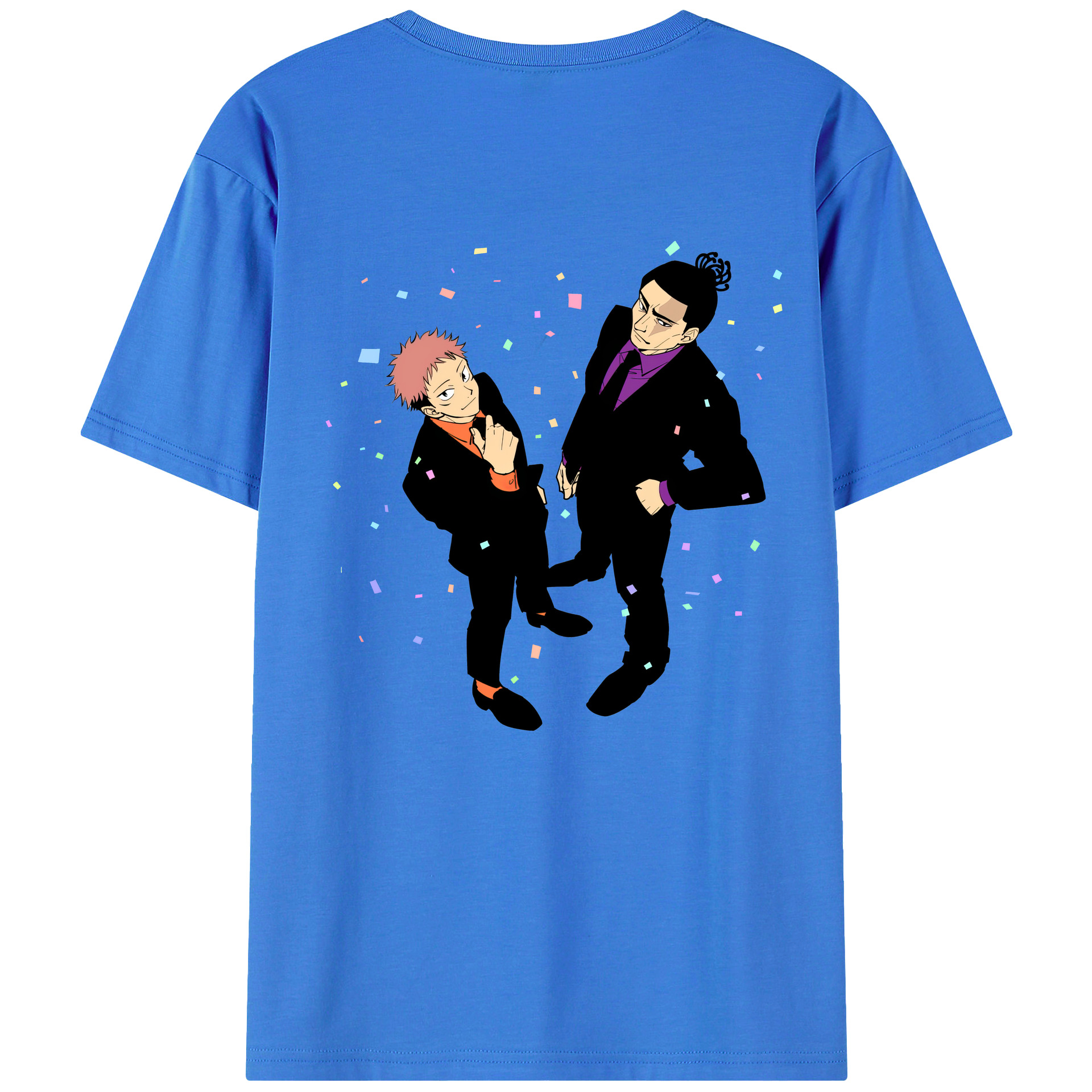 （画像用） 呪術廻戦 Jujutsu Kaisen 綿100％ メンズ半袖Tシャツ（バックプリント） 通気性