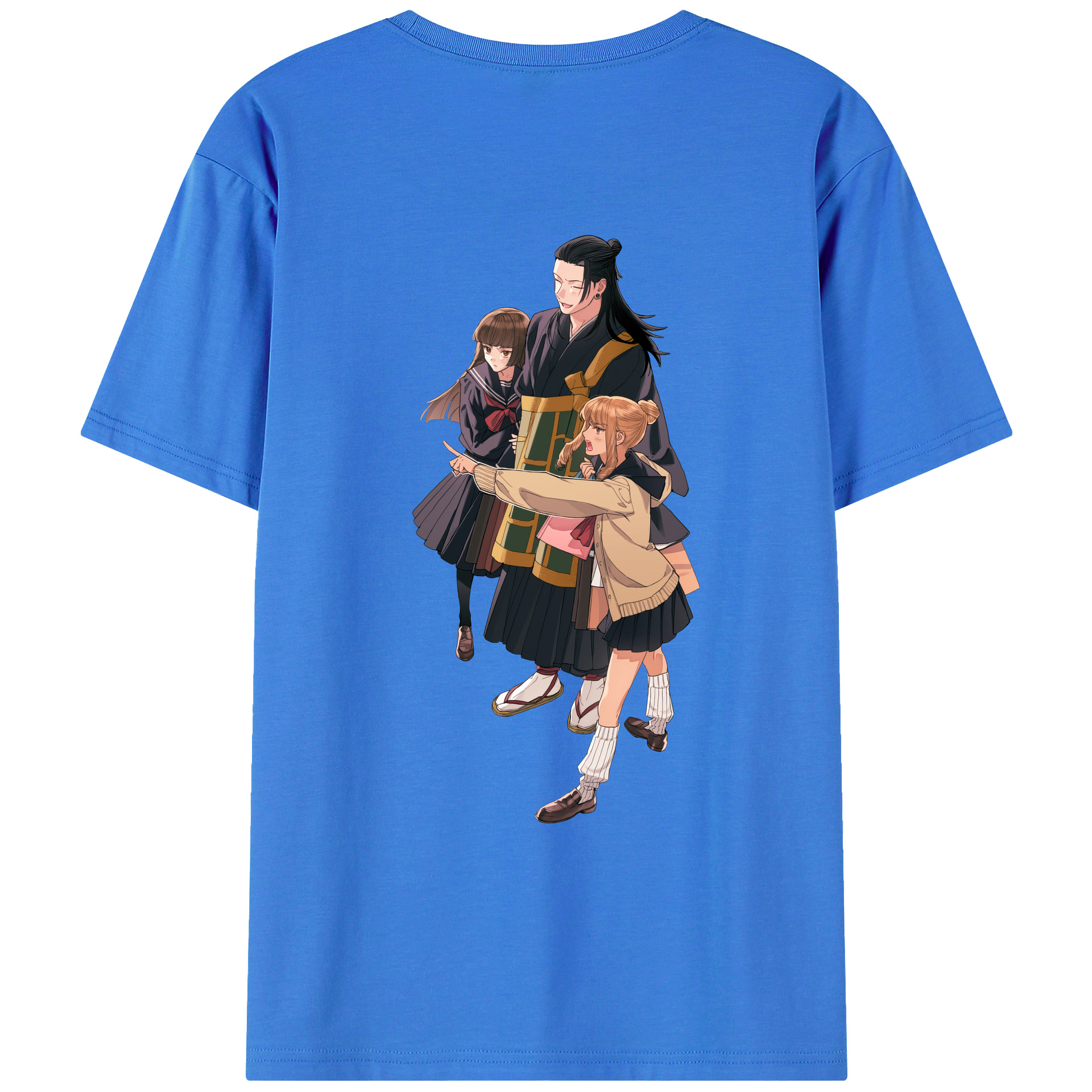 （画像用） 呪術廻戦 Jujutsu Kaisen 綿100％ メンズ半袖Tシャツ（バックプリント） 通気性