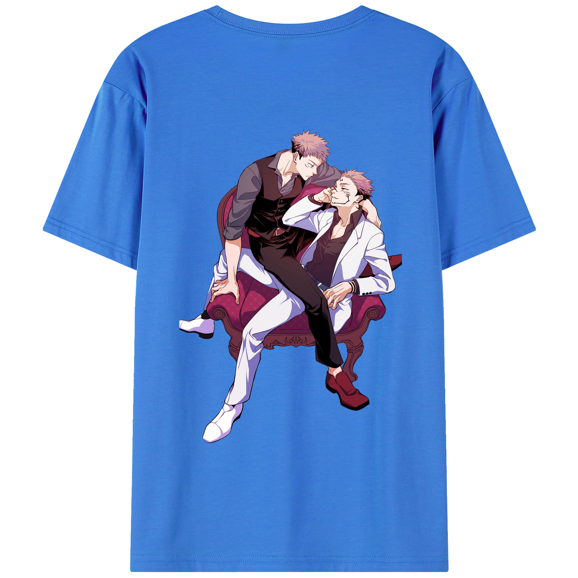 （画像用） 呪術廻戦 Jujutsu Kaisen 綿100％ メンズ半袖Tシャツ（バックプリント） 通気性