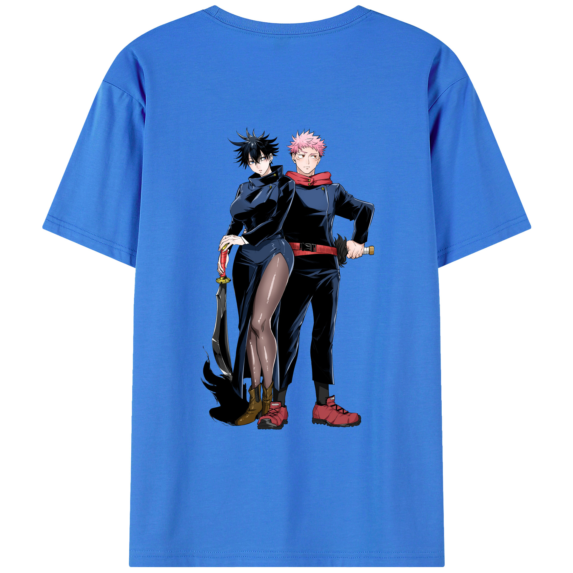 （画像用） 呪術廻戦 Jujutsu Kaisen 綿100％ メンズ半袖Tシャツ（バックプリント） 通気性