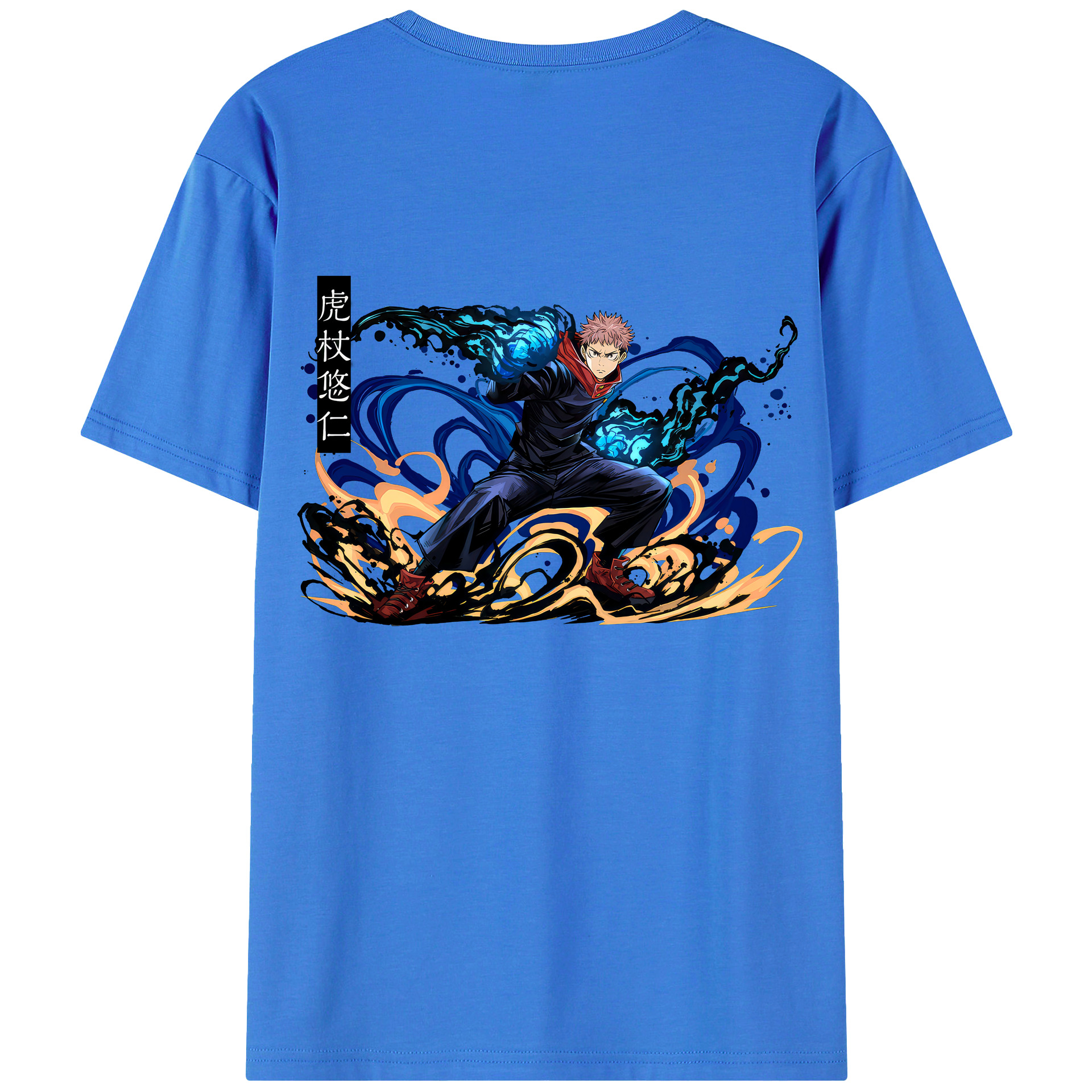 （画像用） 呪術廻戦 Jujutsu Kaisen 綿100％ メンズ半袖Tシャツ（バックプリント） 通気性