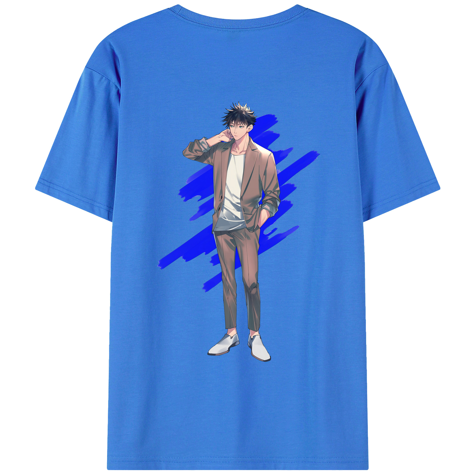 （画像用） 呪術廻戦 Jujutsu Kaisen 綿100％ メンズ半袖Tシャツ（バックプリント） 通気性