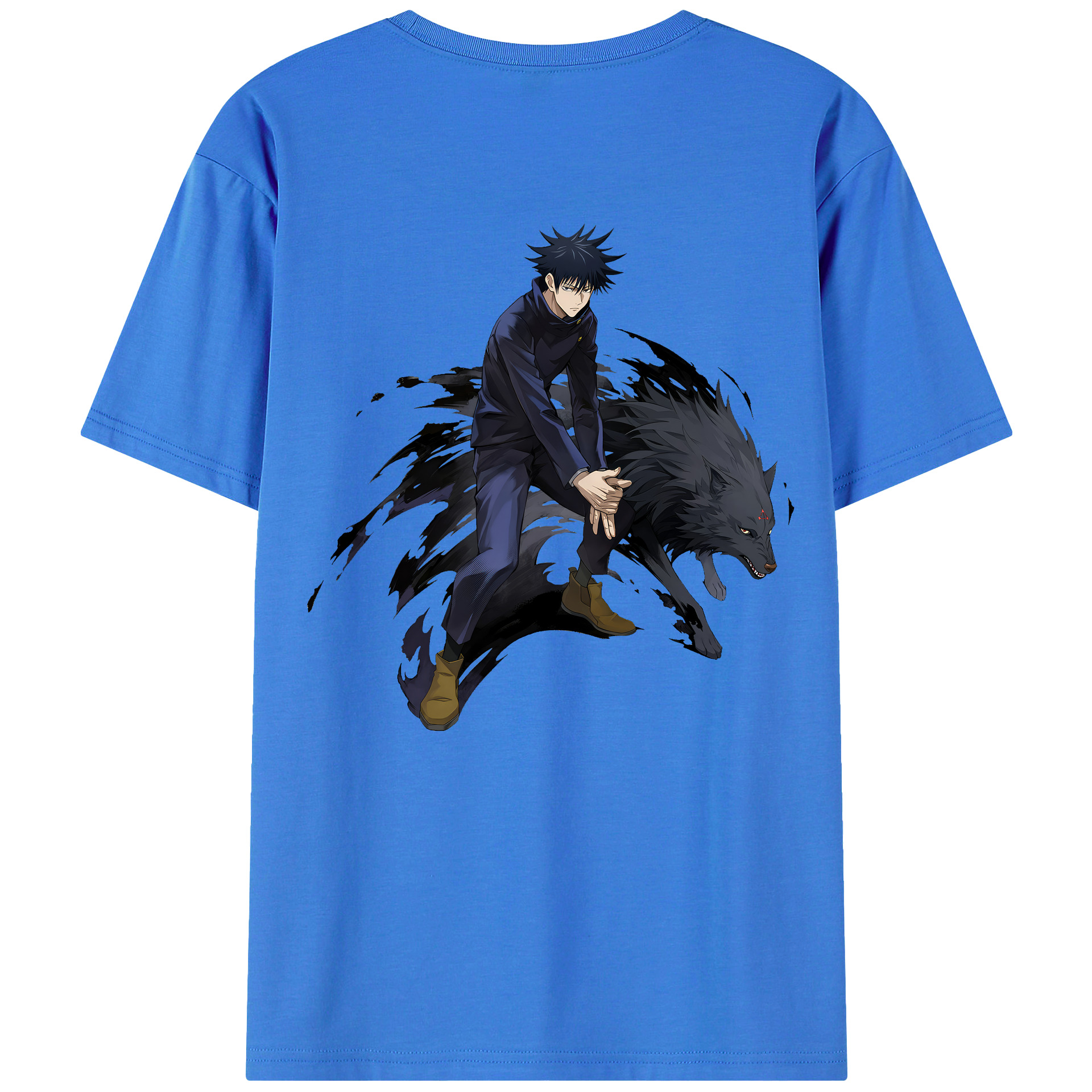 （画像用） 呪術廻戦 Jujutsu Kaisen 綿100％ メンズ半袖Tシャツ（バックプリント） 通気性