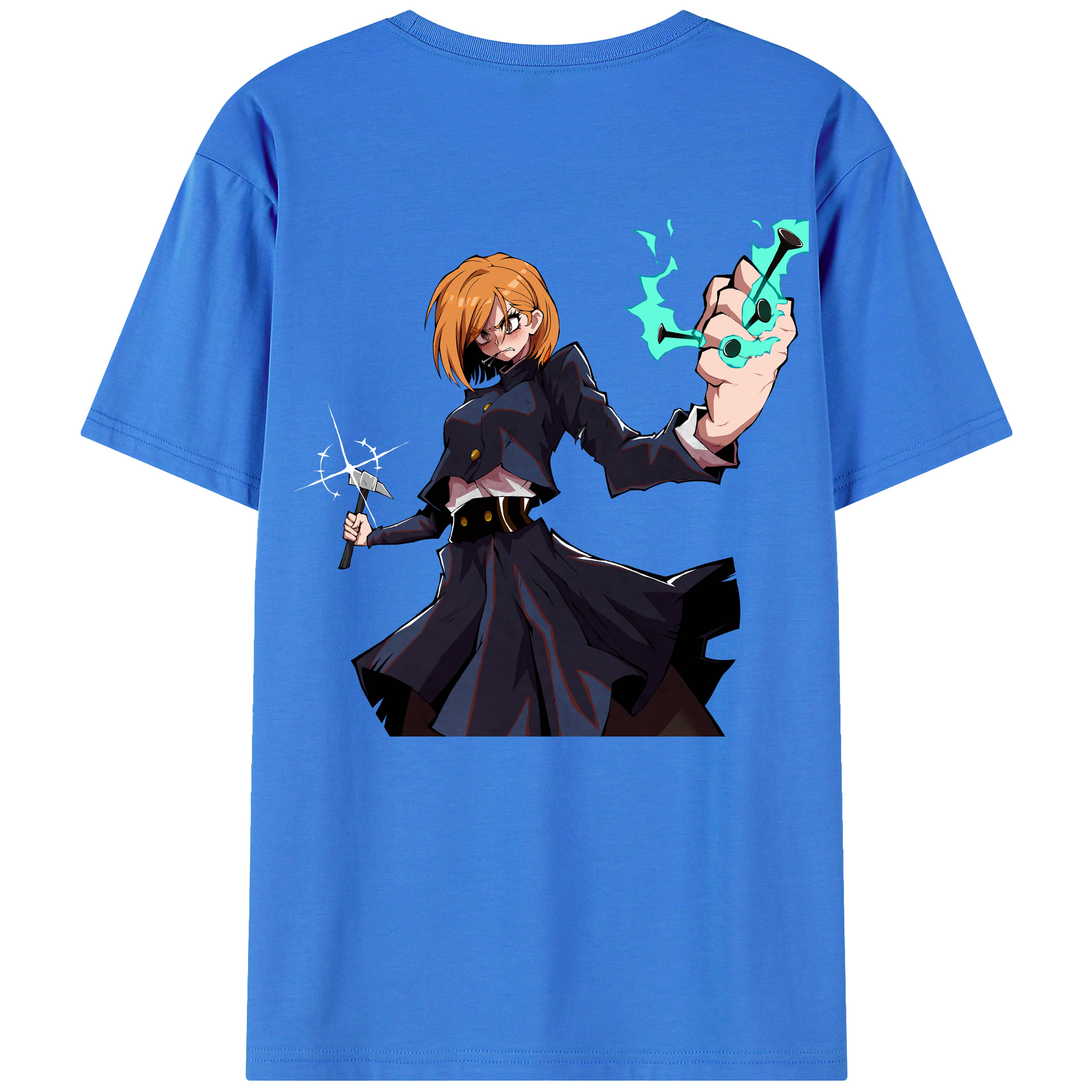 （画像用） 呪術廻戦 Jujutsu Kaisen 綿100％ メンズ半袖Tシャツ（バックプリント） 通気性