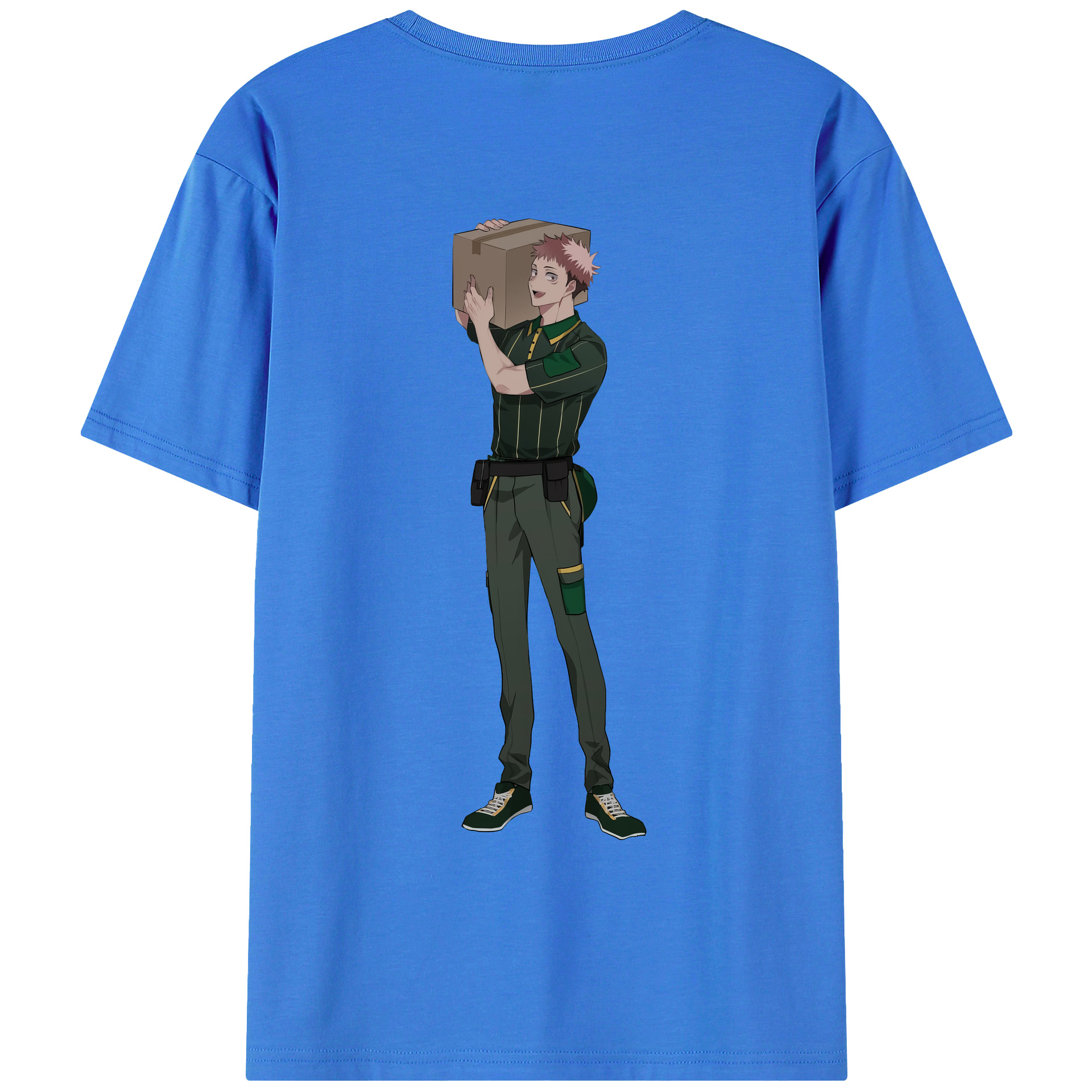 （画像用） 呪術廻戦 Jujutsu Kaisen 綿100％ メンズ半袖Tシャツ（バックプリント） 通気性