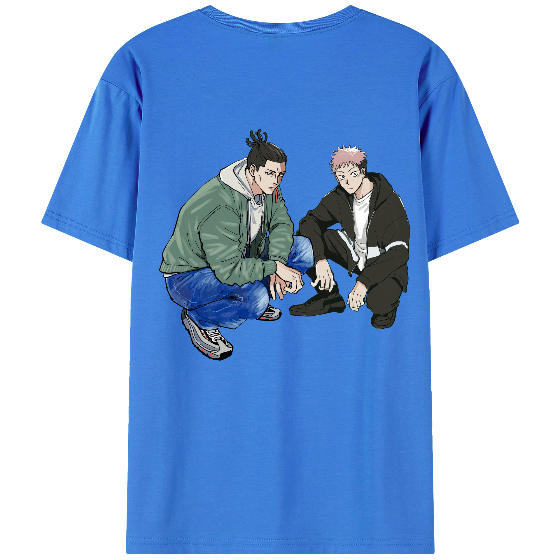 （画像用） 呪術廻戦 Jujutsu Kaisen 綿100％ メンズ半袖Tシャツ（バックプリント） 通気性