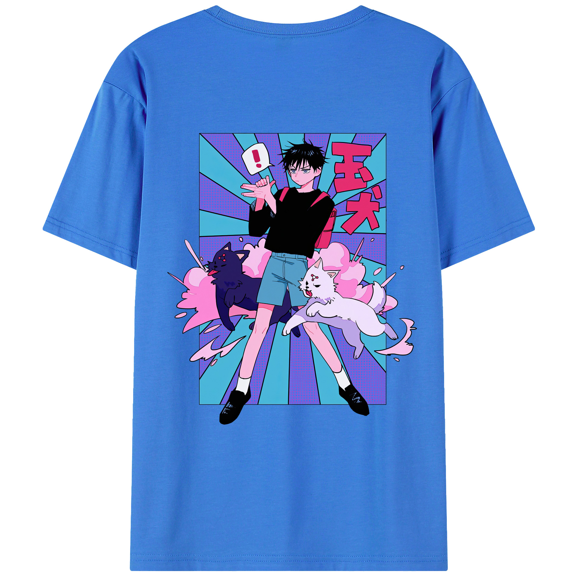 （画像用） 呪術廻戦 Jujutsu Kaisen 綿100％ メンズ半袖Tシャツ（バックプリント） 通気性