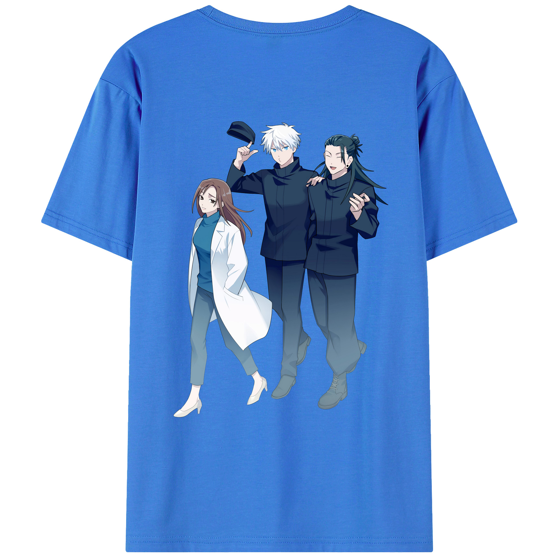 （画像用） 呪術廻戦 Jujutsu Kaisen 綿100％ メンズ半袖Tシャツ（バックプリント） 通気性