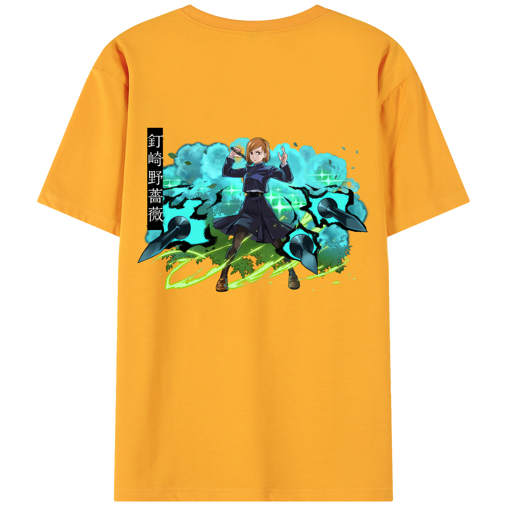 （画像用） 呪術廻戦 Jujutsu Kaisen 綿100％ メンズ半袖Tシャツ（バックプリント） 通気性