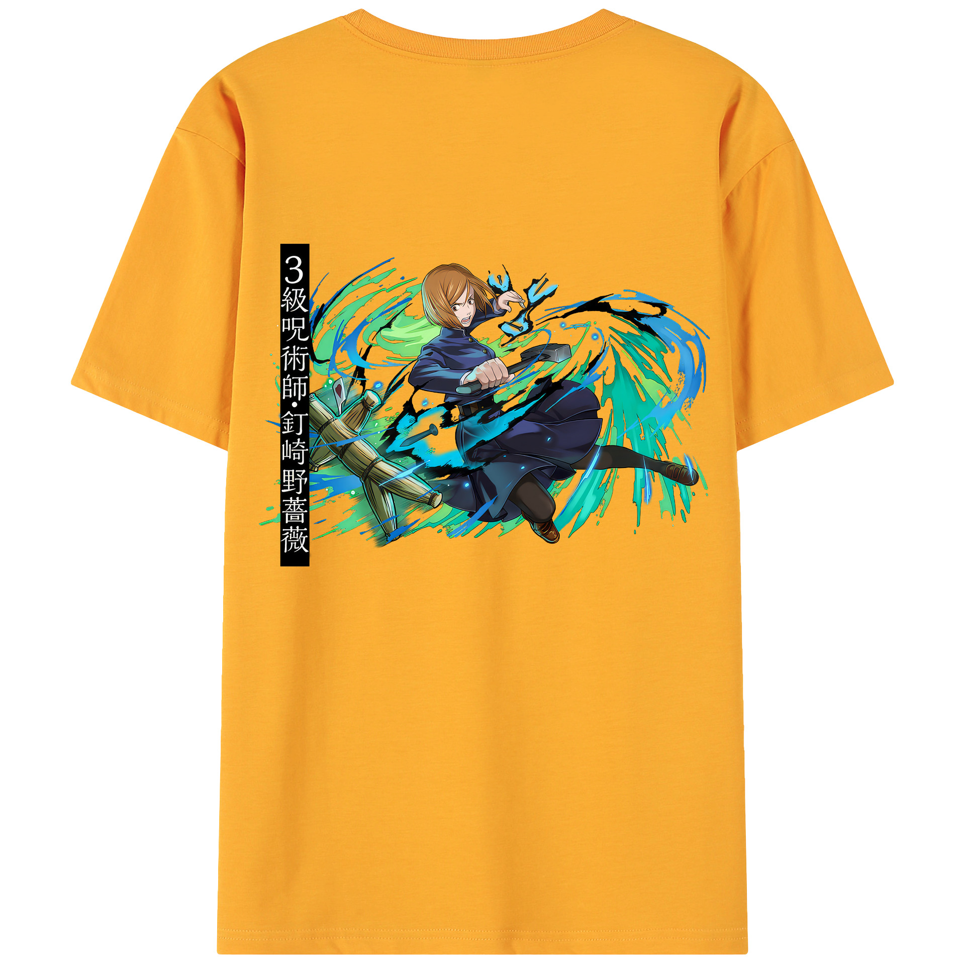 （画像用） 呪術廻戦 Jujutsu Kaisen 綿100％ メンズ半袖Tシャツ（バックプリント） 通気性