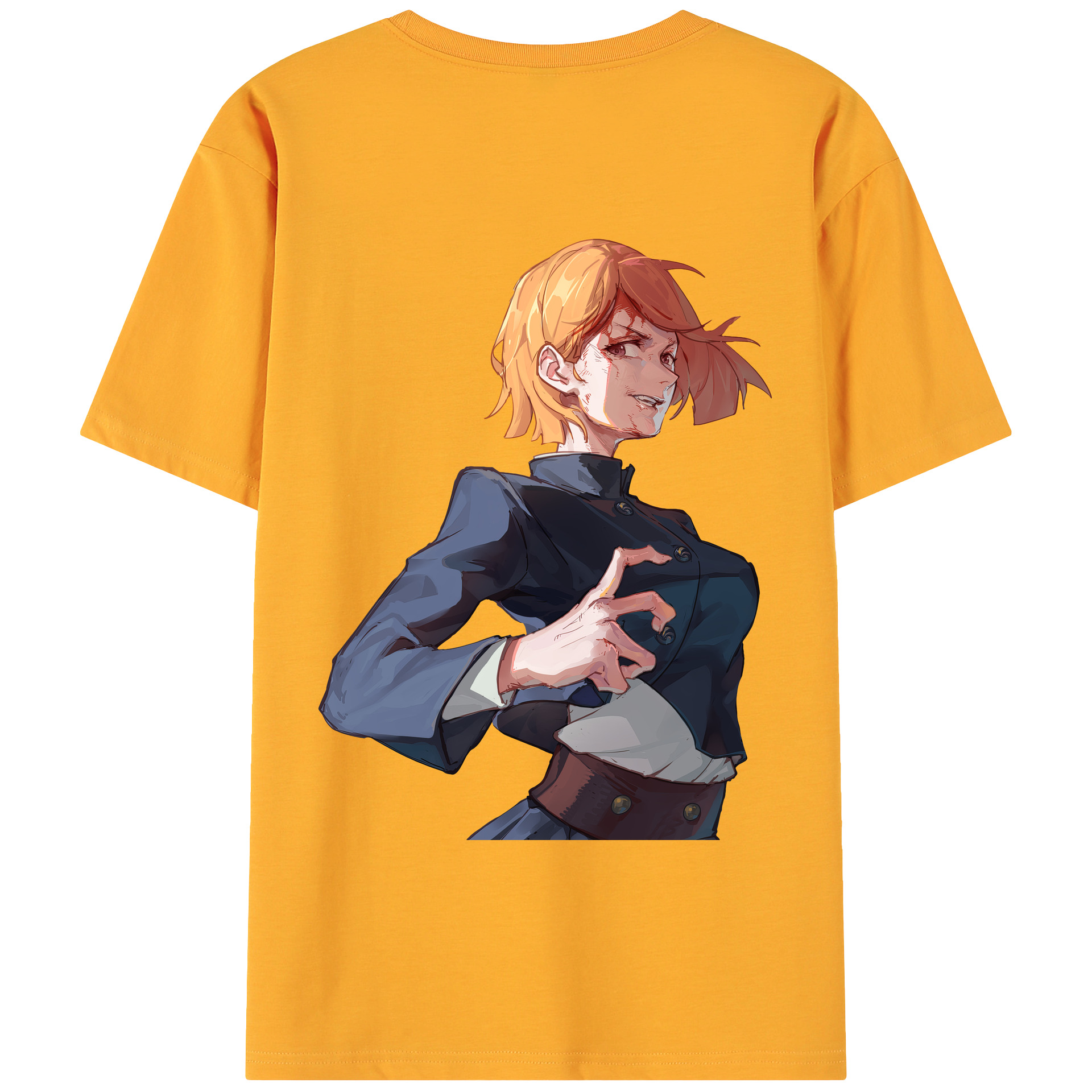 （画像用） 呪術廻戦 Jujutsu Kaisen 綿100％ メンズ半袖Tシャツ（バックプリント） 通気性