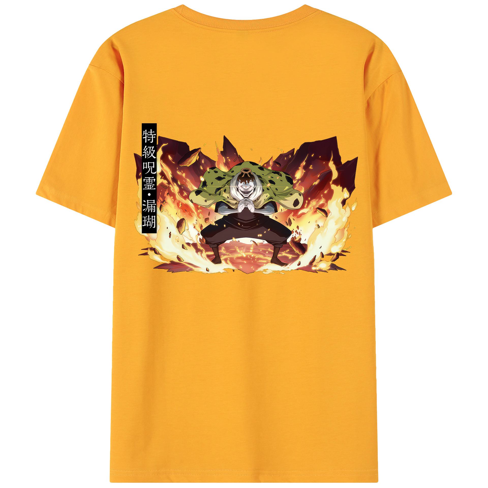 （画像用） 呪術廻戦 Jujutsu Kaisen 綿100％ メンズ半袖Tシャツ（バックプリント） 通気性