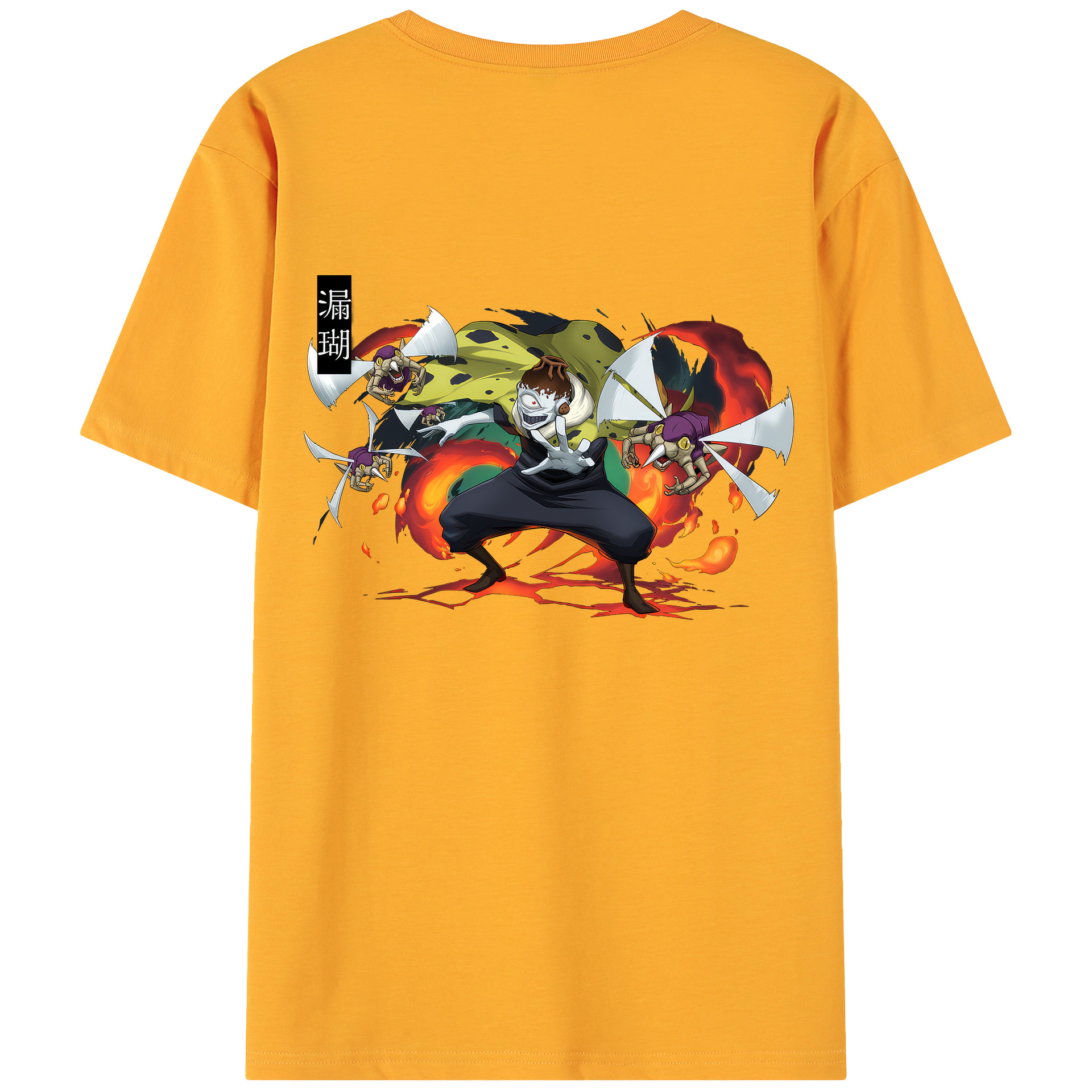 （画像用） 呪術廻戦 Jujutsu Kaisen 綿100％ メンズ半袖Tシャツ（バックプリント） 通気性