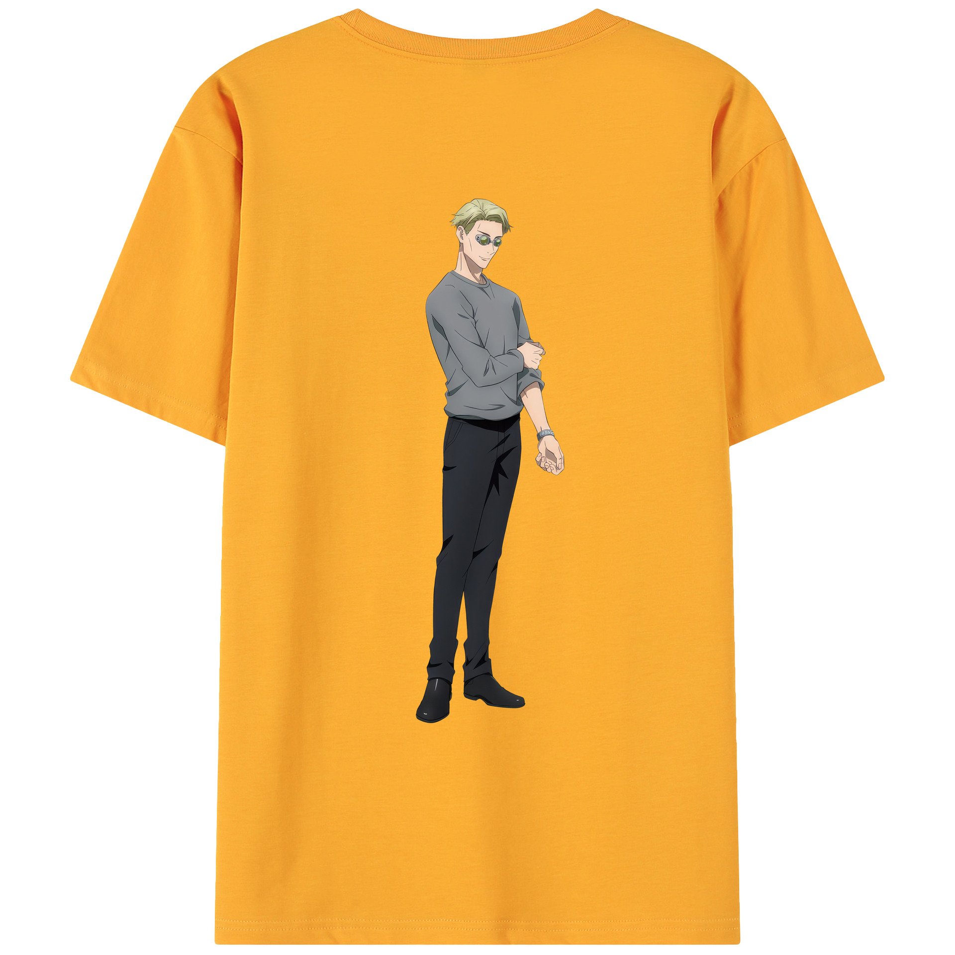 （画像用） 呪術廻戦 Jujutsu Kaisen 綿100％ メンズ半袖Tシャツ（バックプリント） 通気性