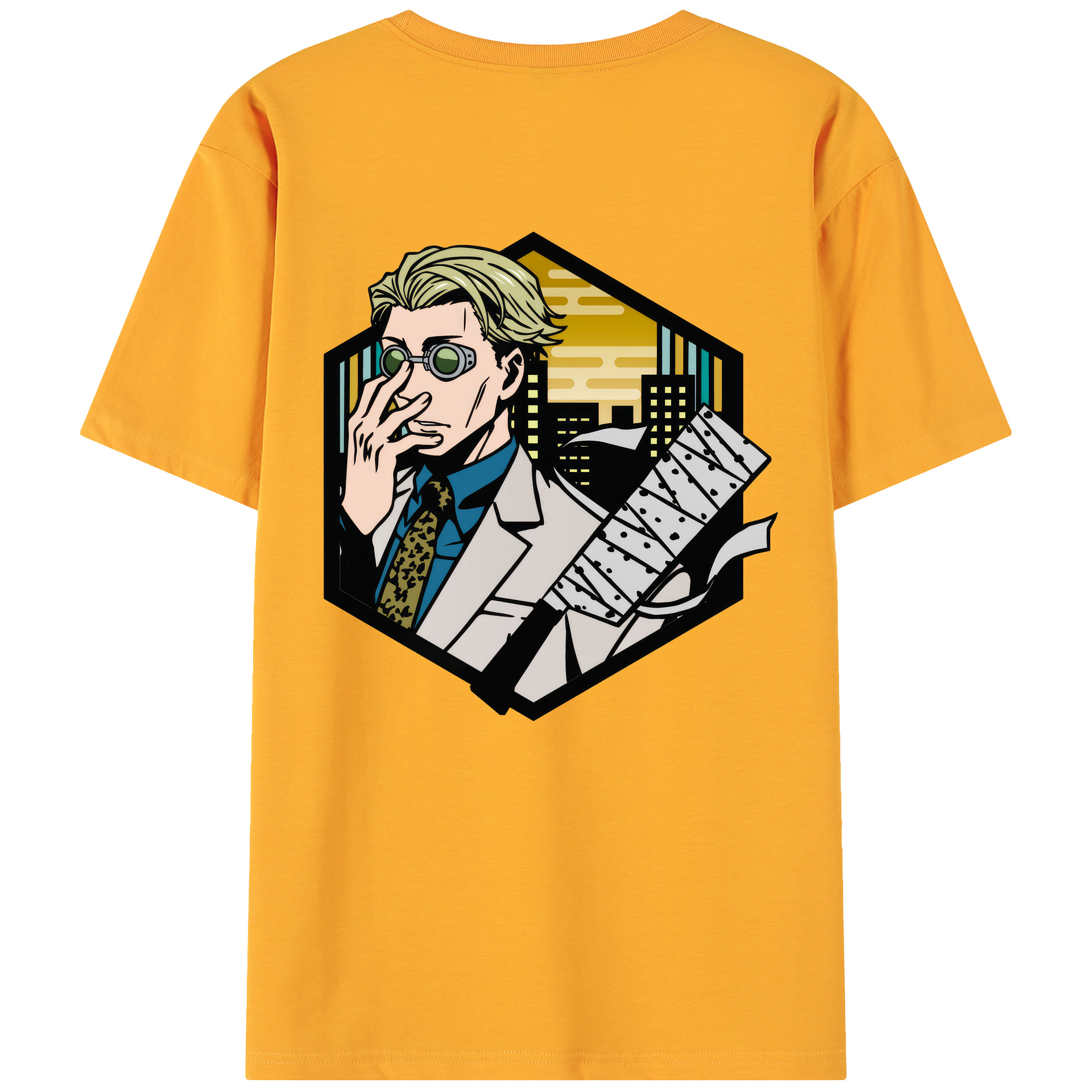 （画像用） 呪術廻戦 Jujutsu Kaisen 綿100％ メンズ半袖Tシャツ（バックプリント） 通気性