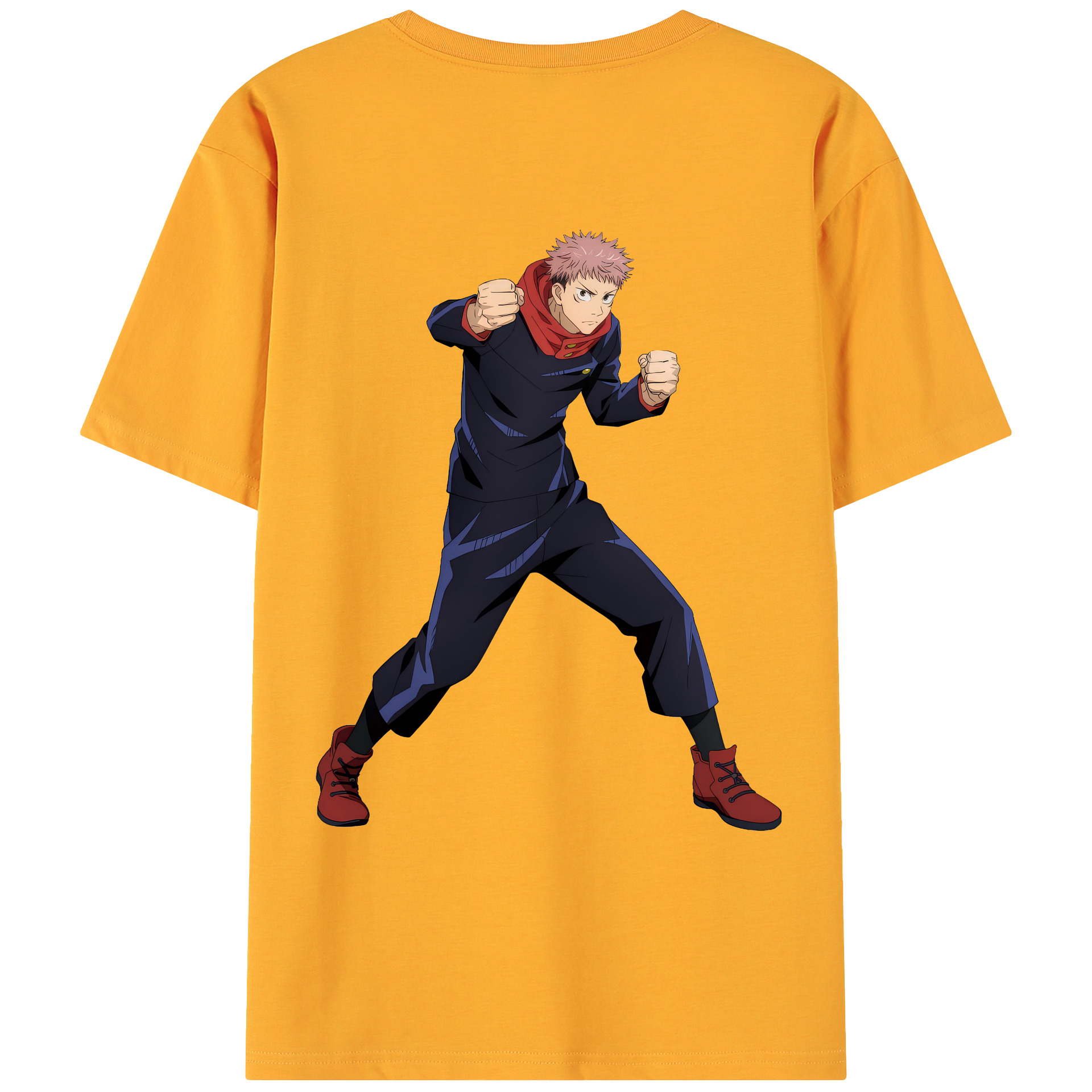 （画像用） 呪術廻戦 Jujutsu Kaisen 綿100％ メンズ半袖Tシャツ（バックプリント） 通気性