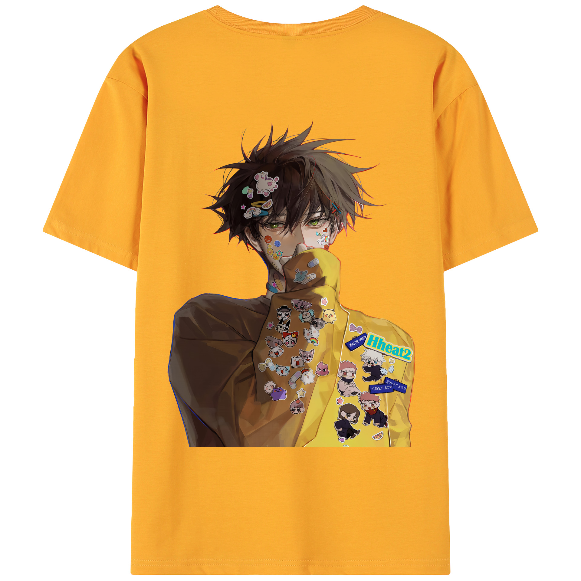 （画像用） 呪術廻戦 Jujutsu Kaisen 綿100％ メンズ半袖Tシャツ（バックプリント） 通気性