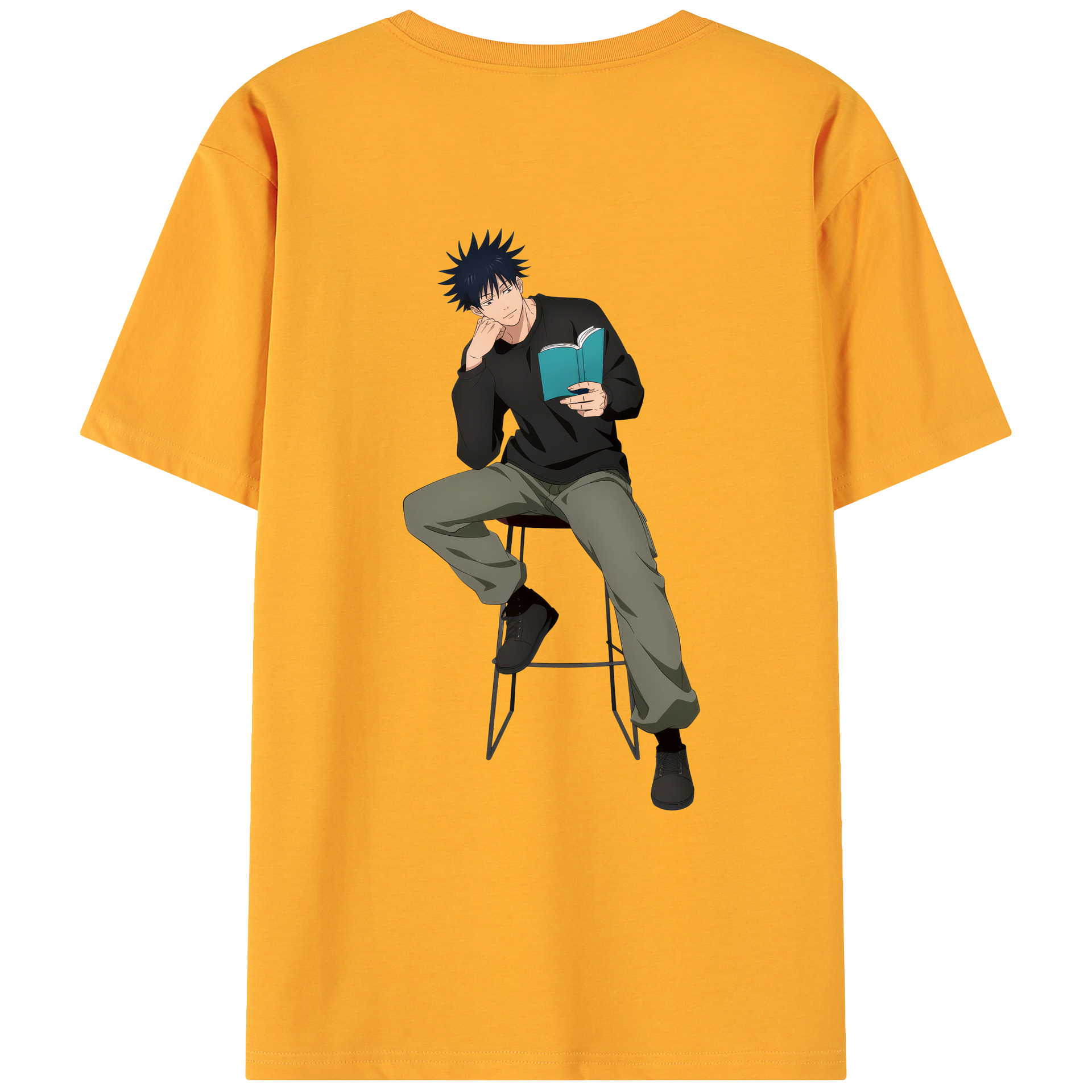 （画像用） 呪術廻戦 Jujutsu Kaisen 綿100％ メンズ半袖Tシャツ（バックプリント） 通気性